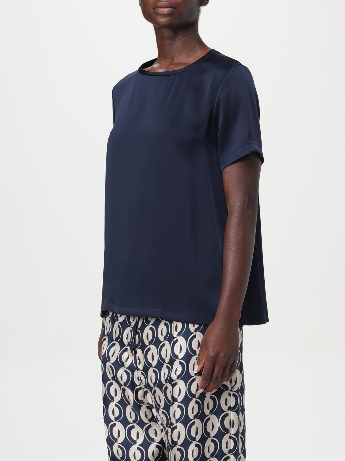 'S MAX MARA T-SHIRT: Top woman 's Max Mara, Blue - Img 4