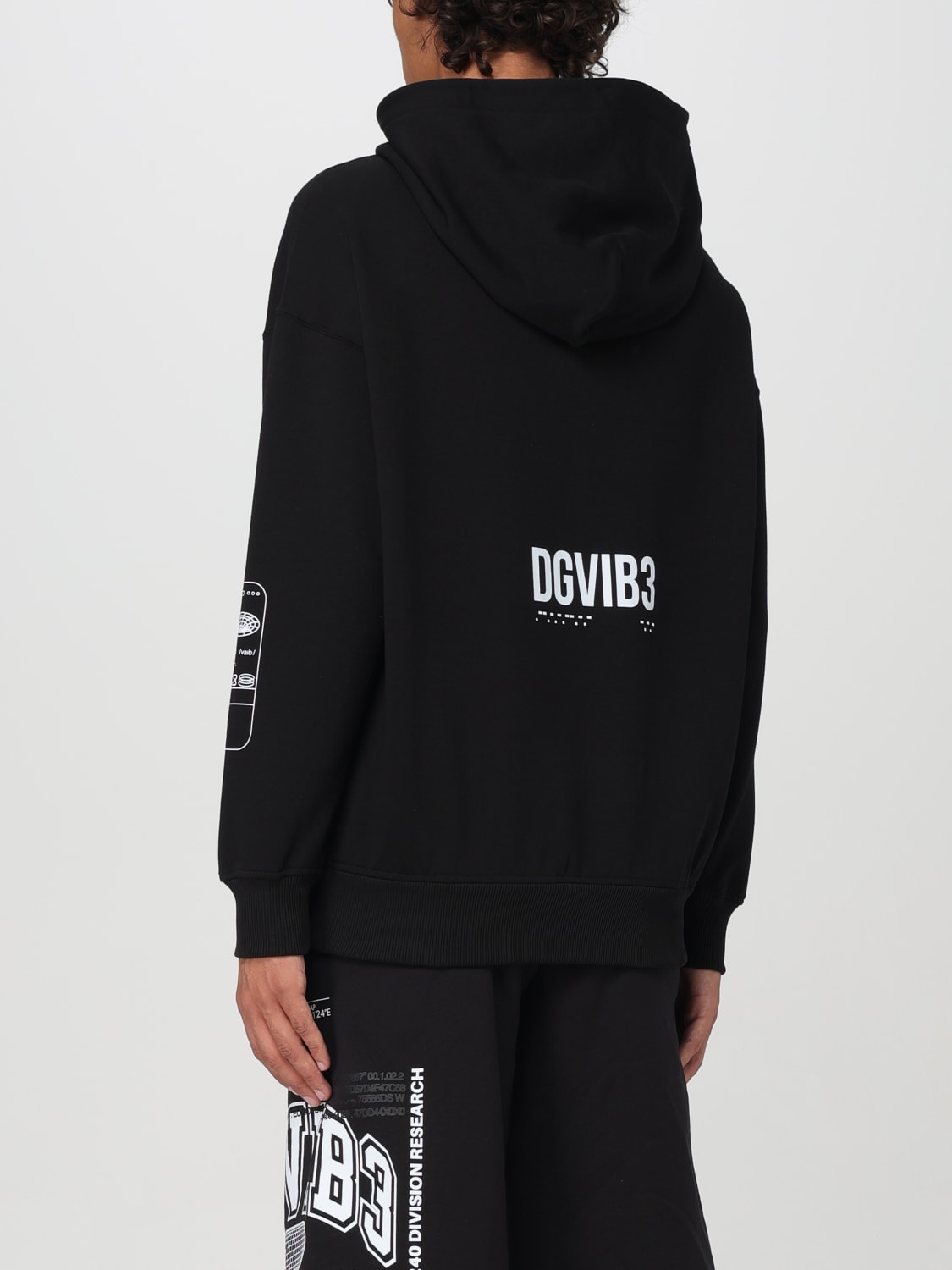 DOLCE & GABBANA SWEATSHIRT: Dolce & Gabbana DGVIB3 hoodie, Black - Img 3