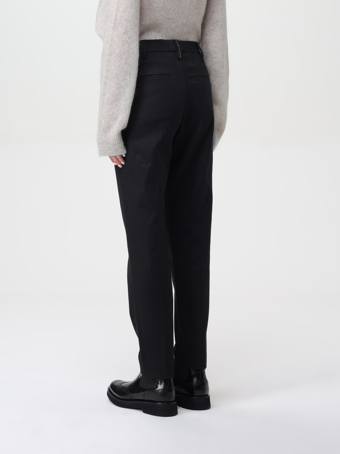 BRUNELLO CUCINELLI PANTS: Pants woman Brunello Cucinelli, Black - Img 3