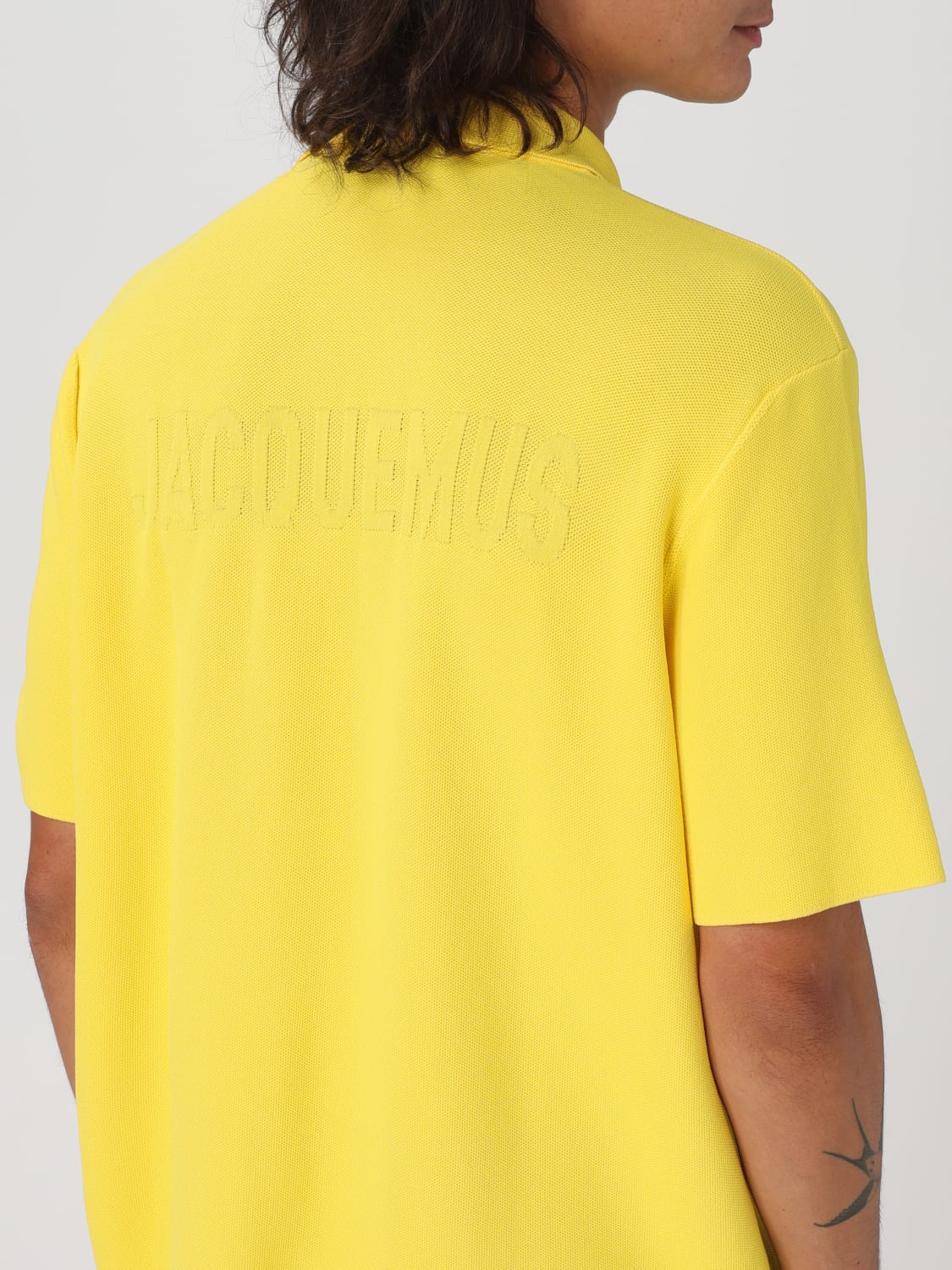 JACQUEMUS POLO SHIRT: Polo shirt men Jacquemus, Yellow - Img 5