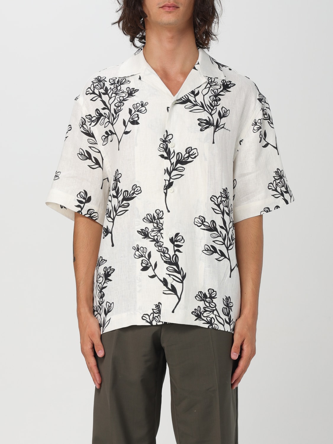 JACQUEMUS CAMICIA: Camicia floreale Jacquemus in lino, Fantasia - Img 1