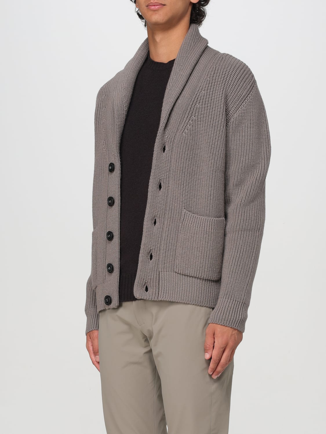 【美品】DRUMOHR ドルモア コットン カーディガン GRAY グレー 美品】DRUMOHR ドルモア コットン カーディガン GRAY グレー