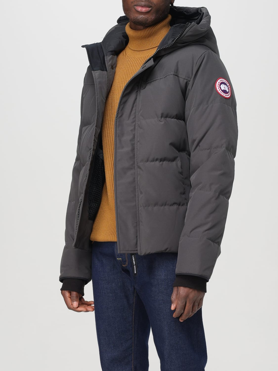 Mens grey canada goose jacket best sale