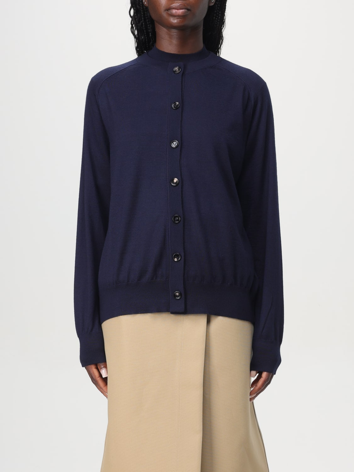 BOTTEGA VENETA CARDIGAN: Sweater woman Bottega Veneta, Navy - Img 1