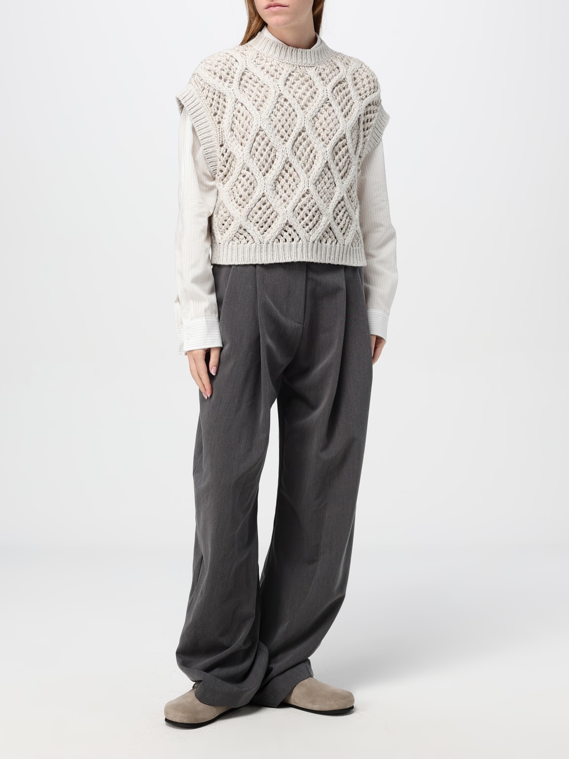 BRUNELLO CUCINELLI WESTE: Pullover damen Brunello Cucinelli, Perle - Img 2