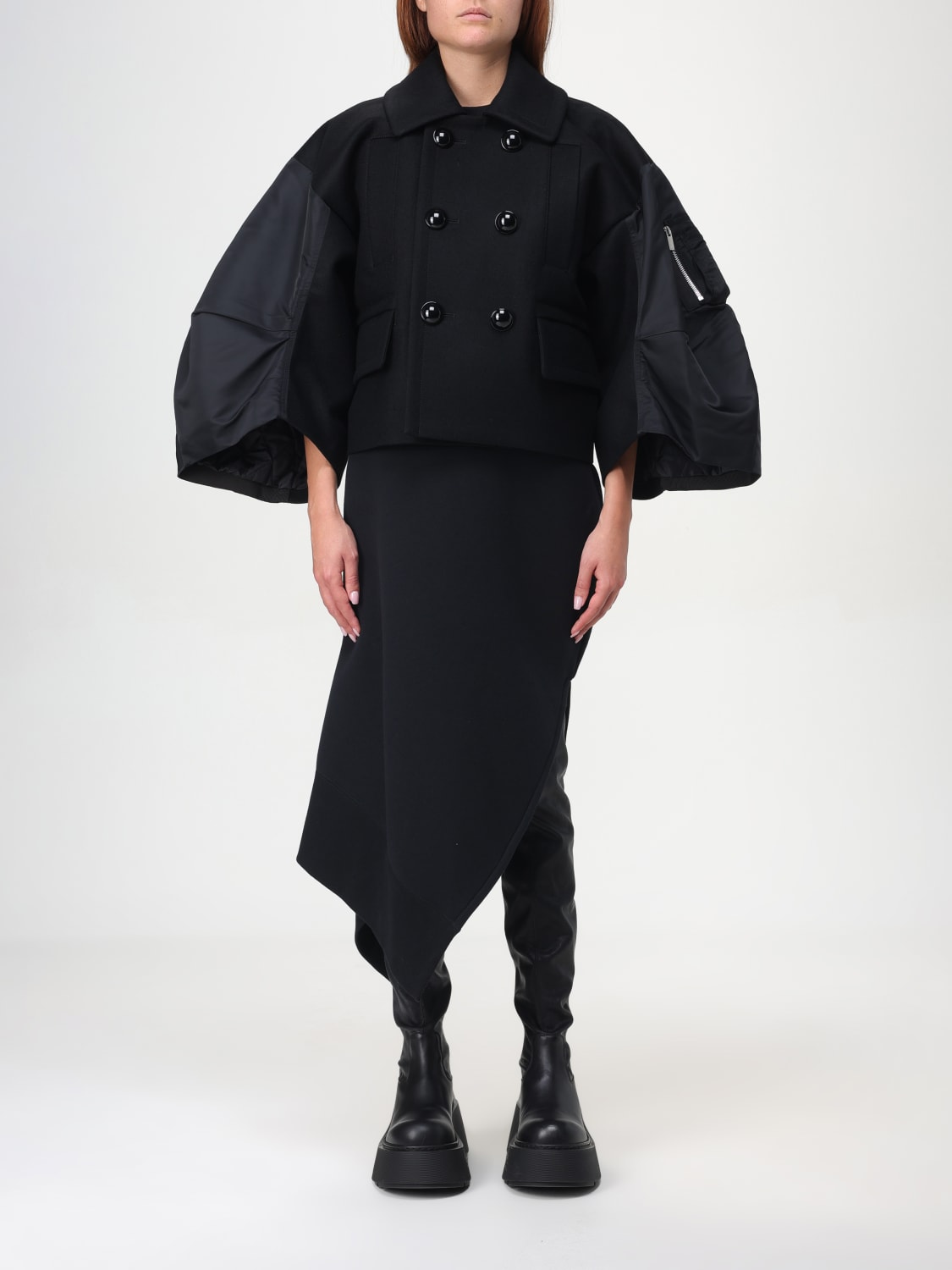 Giglio Giacca a doppiopetto Sacai con maniche oversize