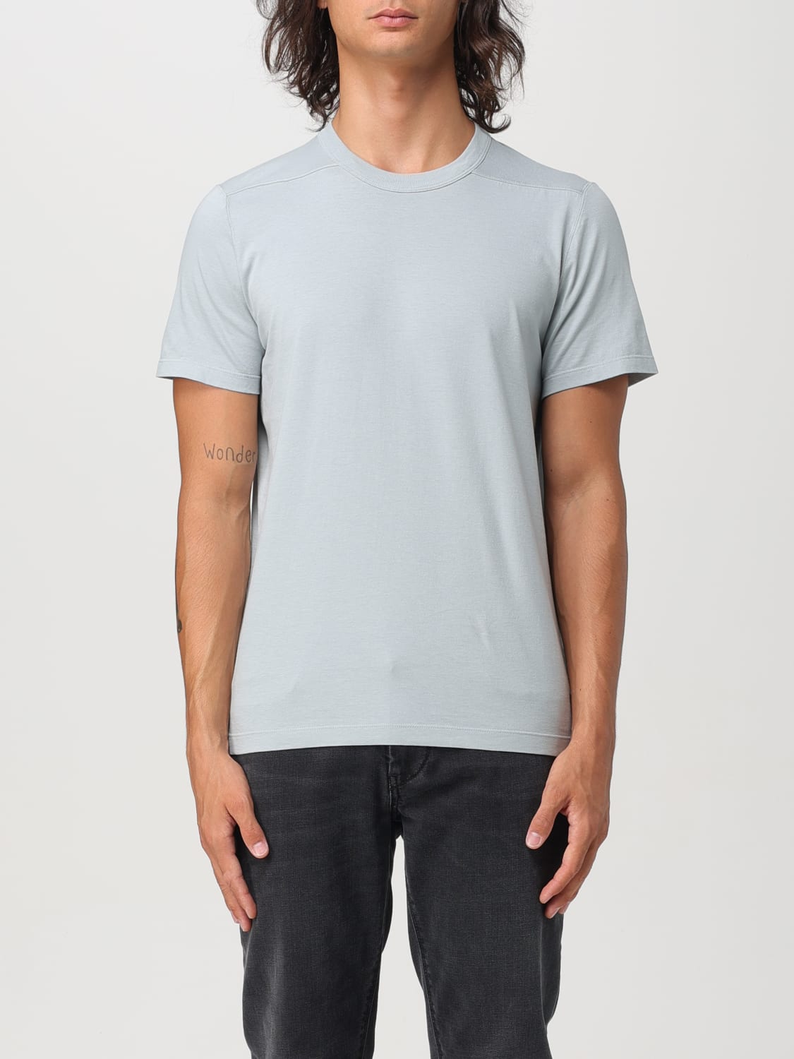 RICK OWENS T-SHIRT: T-shirt men Rick Owens, Gnawed Blue - Img 1