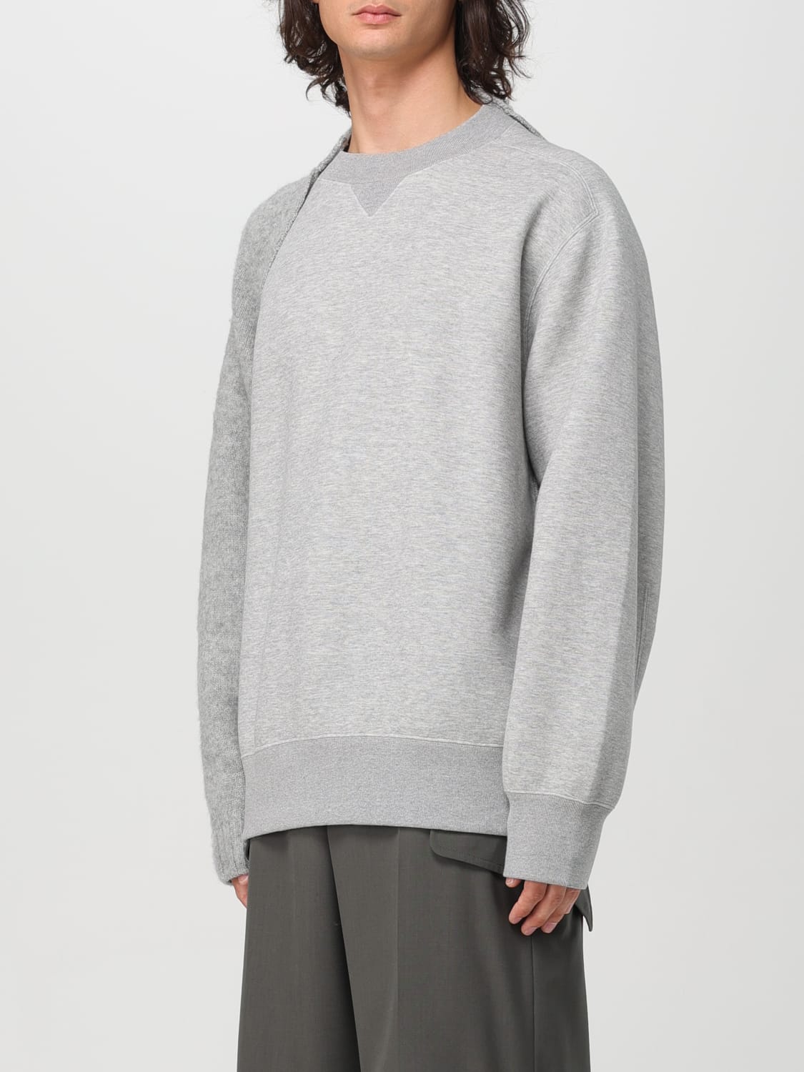 SACAI SWEATER: Sweater men Sacai, Grey - Img 4