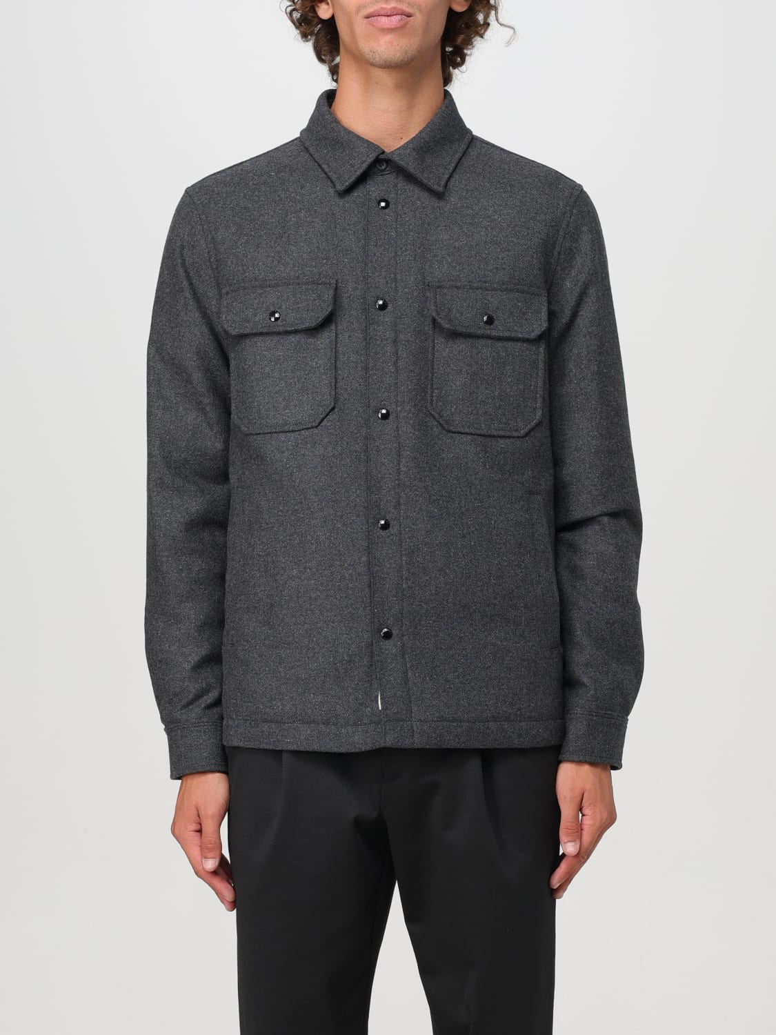 WOOLRICH JACKET: Woolrich wool blend jacket, Grey - Img 1