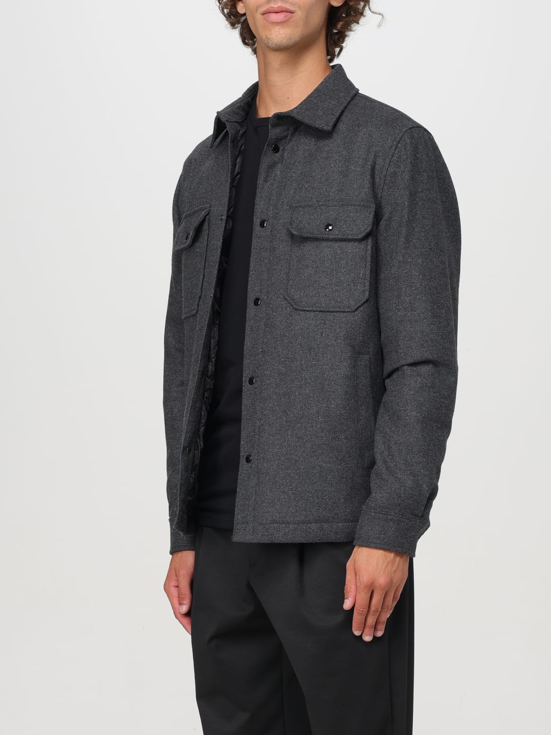 WOOLRICH JACKET: Woolrich wool blend jacket, Grey - Img 3