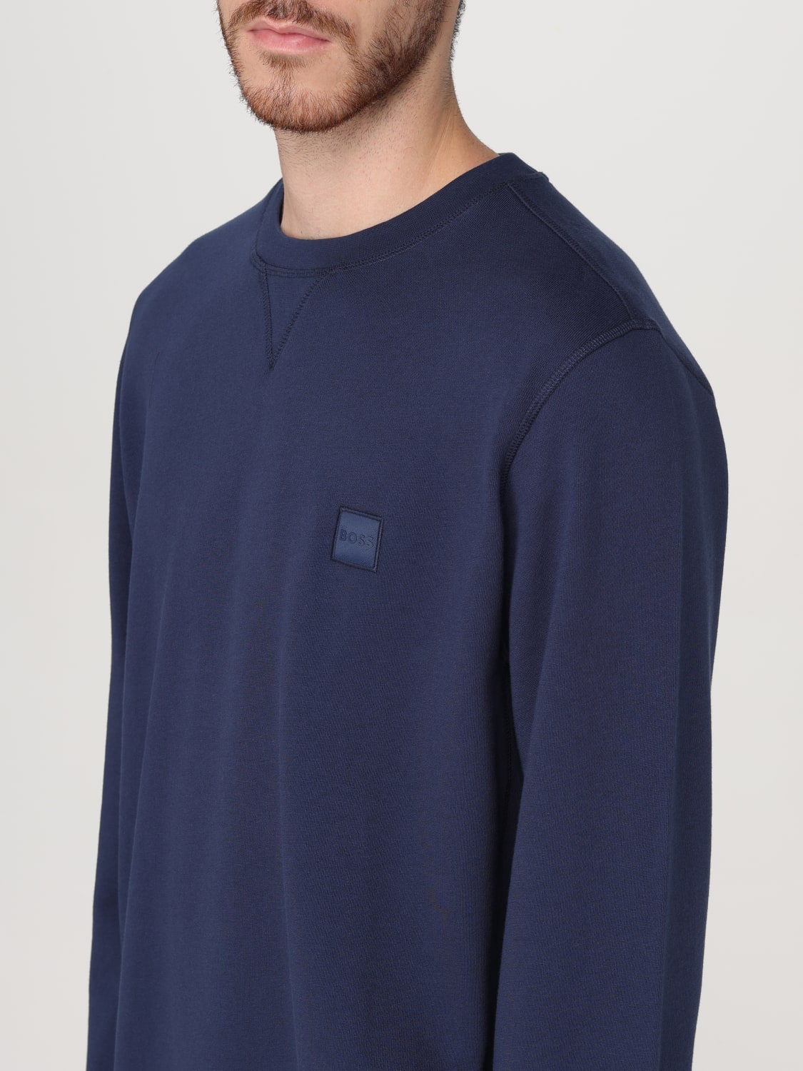 BOSS SWEATER: Boss crewneck sweater, Blue - Img 3