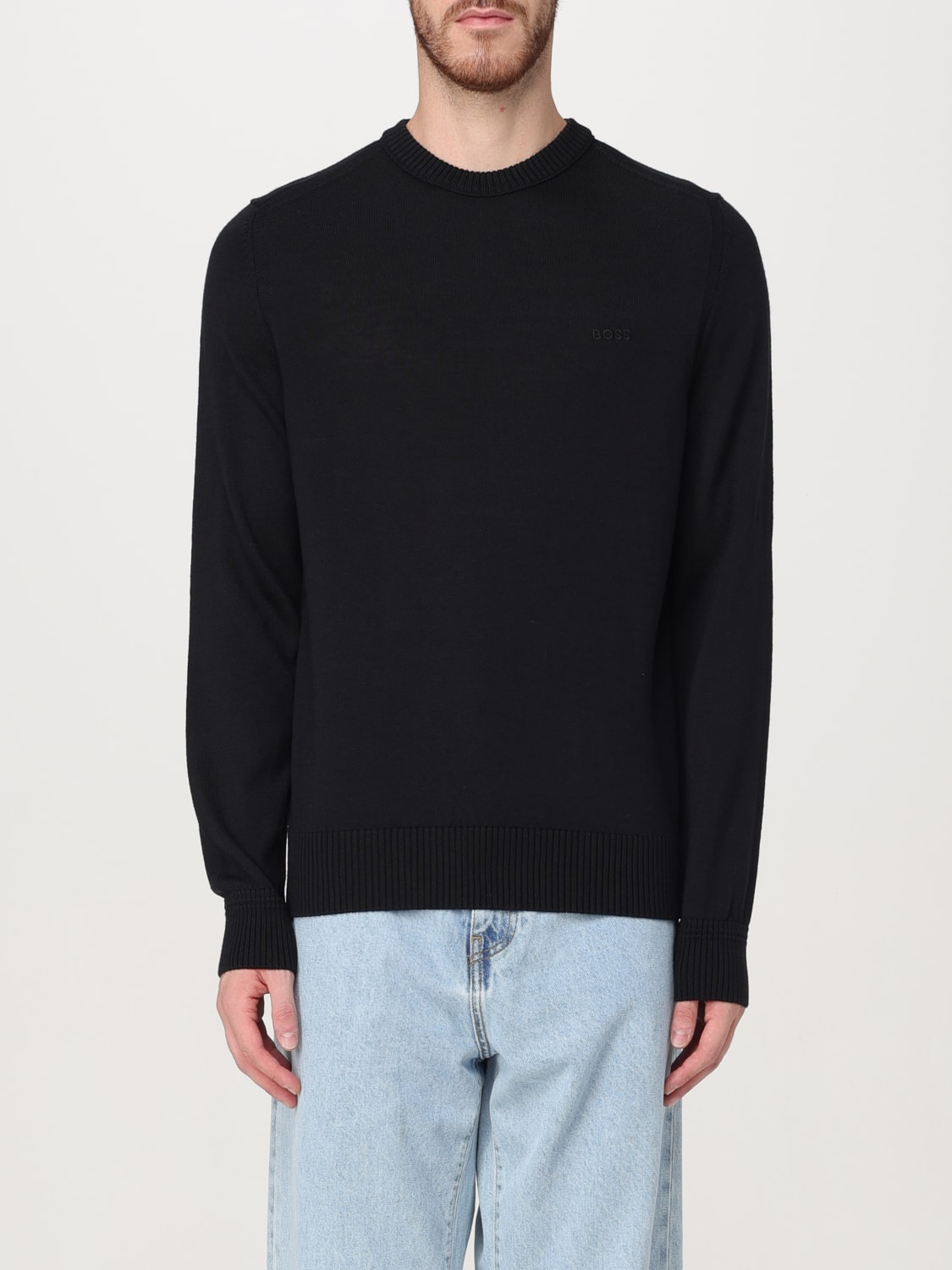 BOSS SWEATER: Sweater men Boss, Black - Img 1