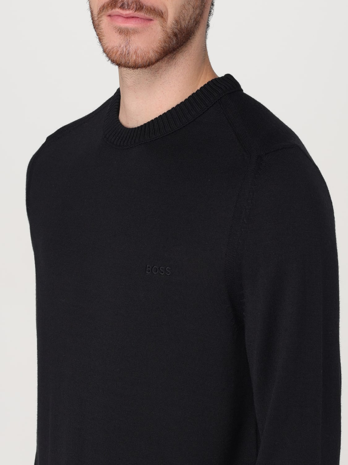 BOSS SWEATER: Sweater men Boss, Black - Img 3