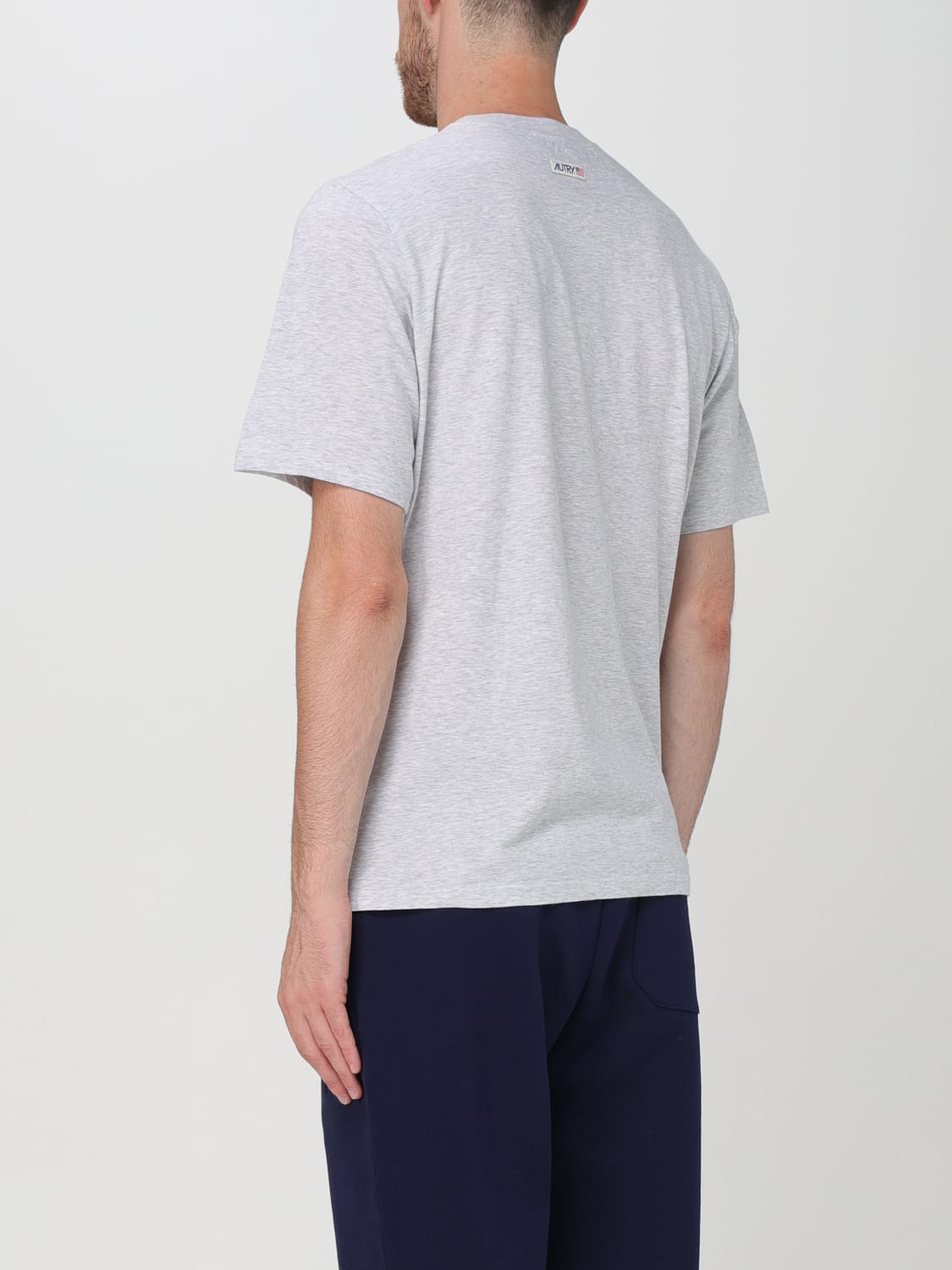 AUTRY T-SHIRT: T-shirt basic in cotone con logo Autry, Grigio - Img 2