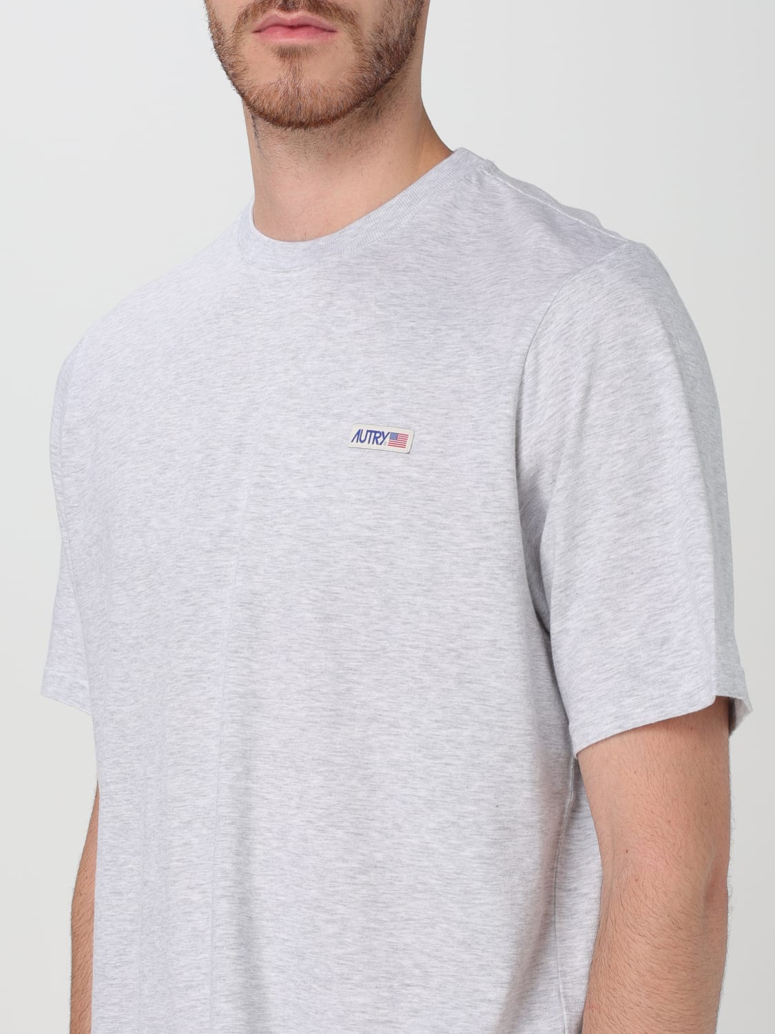 AUTRY T-SHIRT: T-shirt basic in cotone con logo Autry, Grigio - Img 3