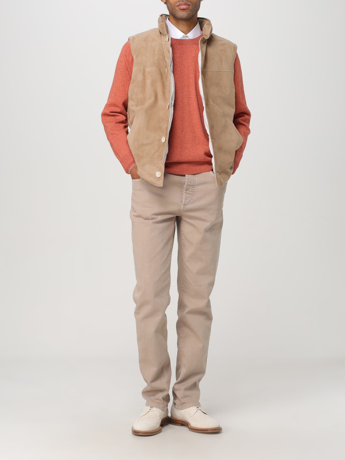 BRUNELLO CUCINELLI SUIT VEST: Jacket men Brunello Cucinelli, Beige - Img 2