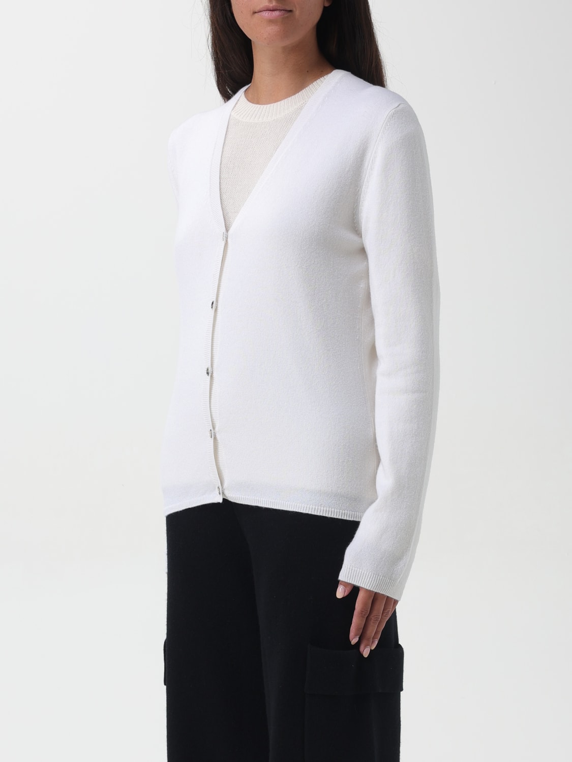 ALLUDE CARDIGAN: Sweater woman Allude, White - Img 3