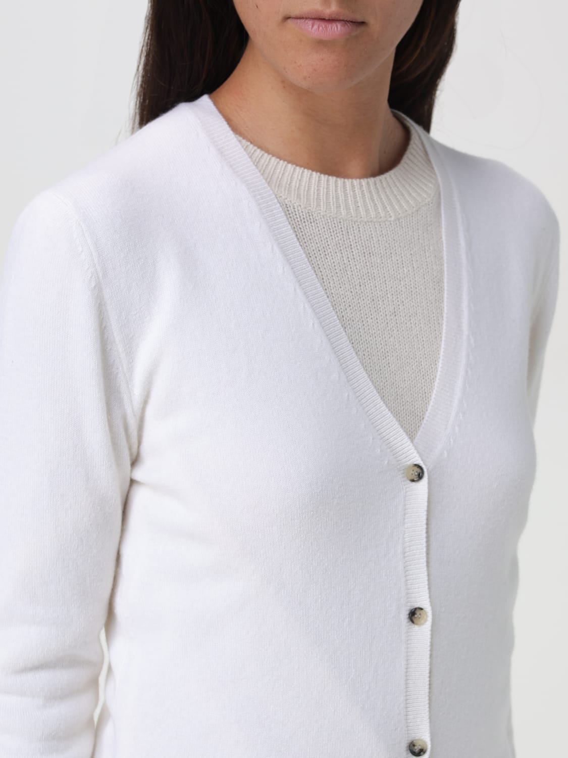 ALLUDE CARDIGAN: Sweater woman Allude, White - Img 4