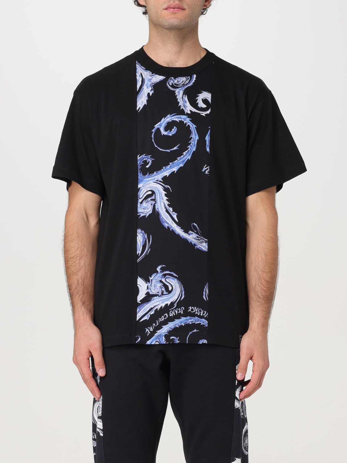 Giglio T-shirt Baroque Versace Jeans Couture in cotone