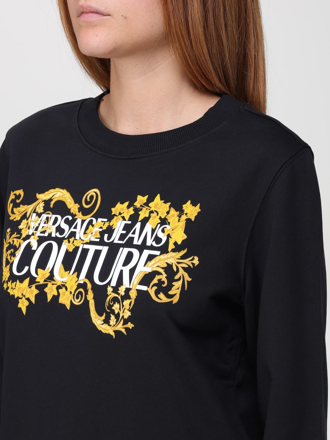 VERSACE JEANS COUTURE SWEAT-SHIRT: Sweat-shirt femme Versace Jeans Couture, Noir - Img 3