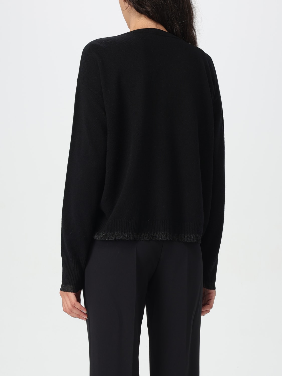 PINKO MAGLIA: Maglia a v Pinko in lana e cashmere, Nero - Img 2