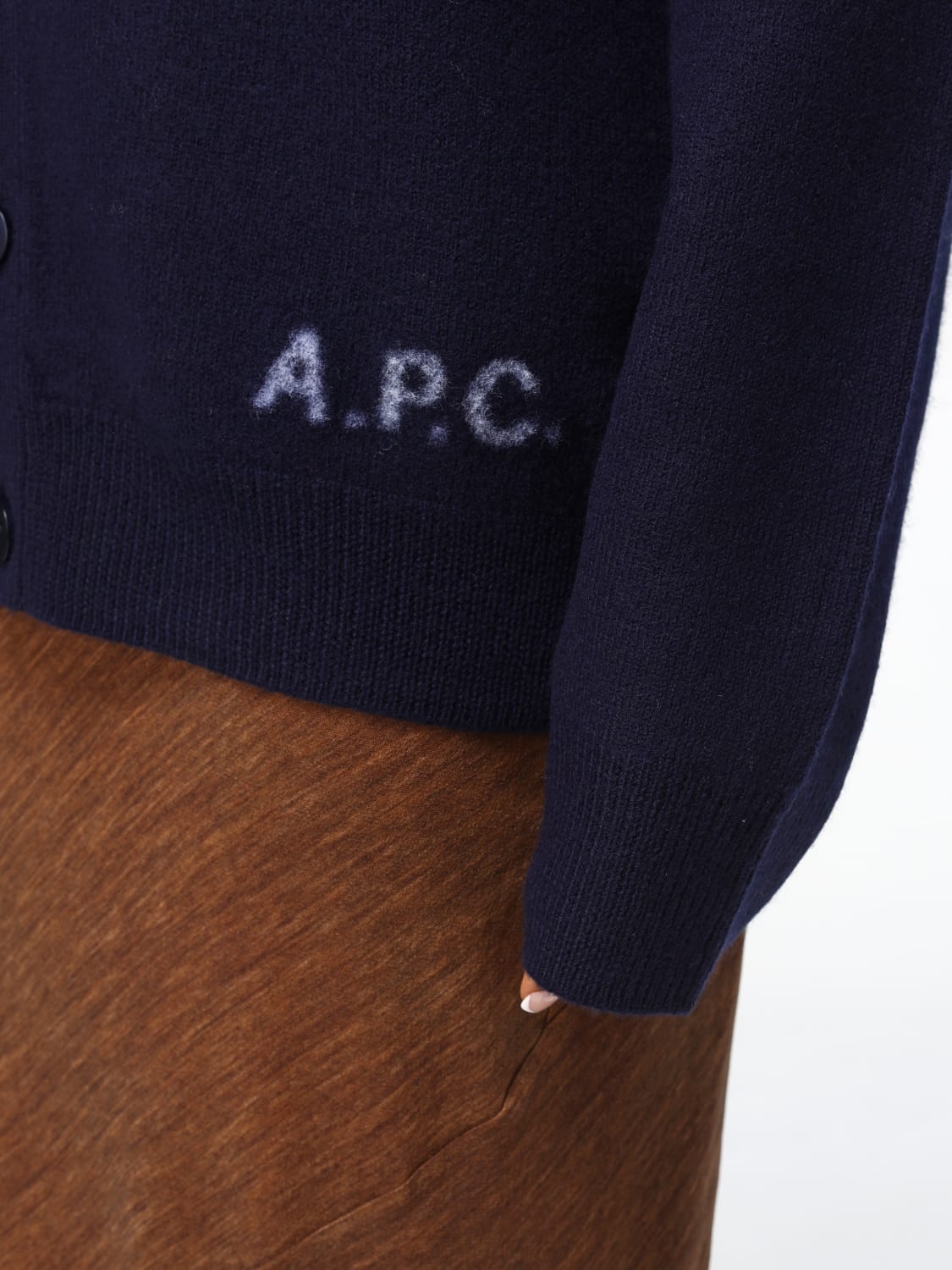 A.P.C. CARDIGAN: Cardigan woman A.P.C., Blue - Img 3