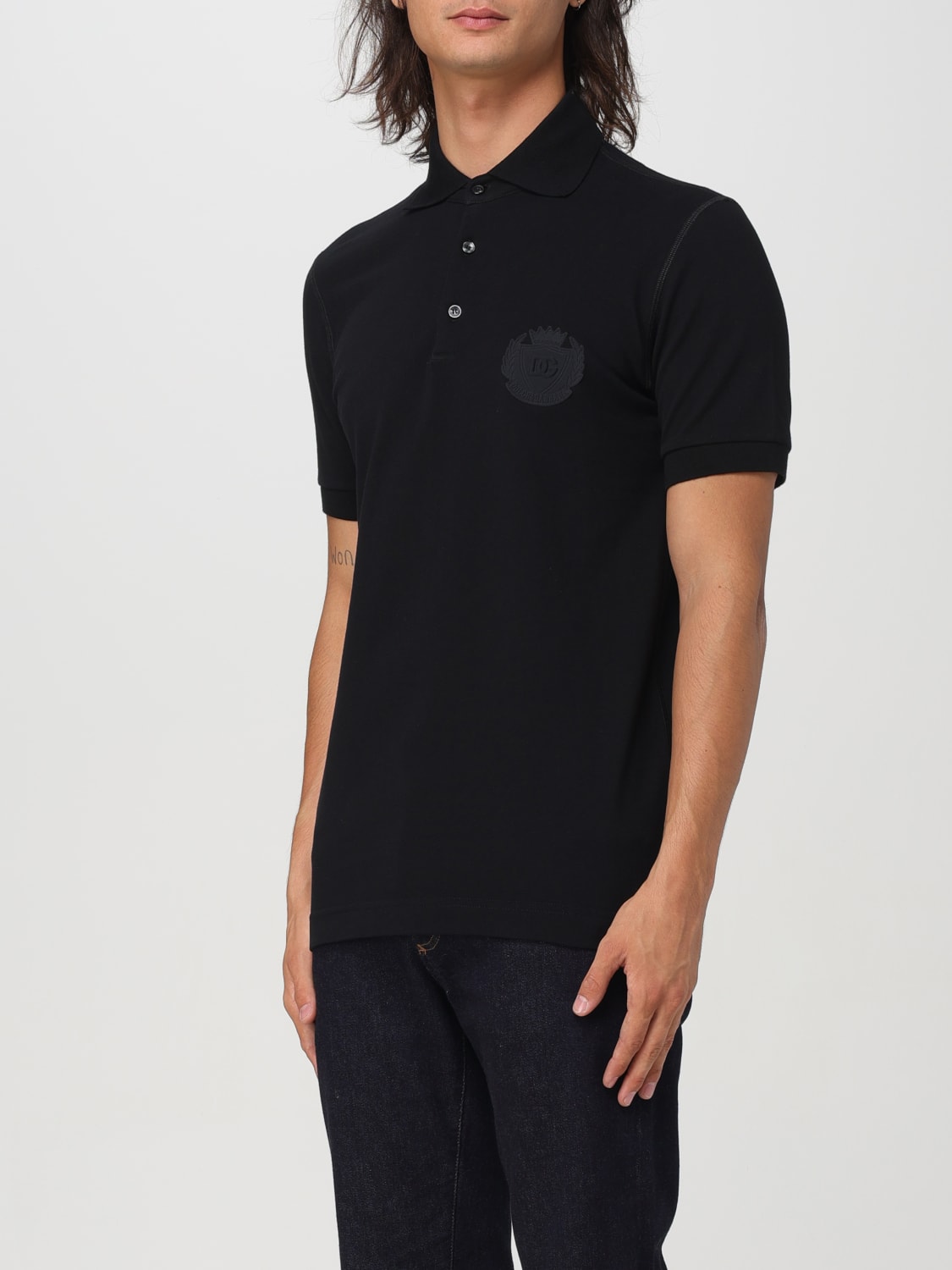 DOLCE & GABBANA POLO SHIRT: Polo shirt men Dolce & Gabbana, Black - Img 4