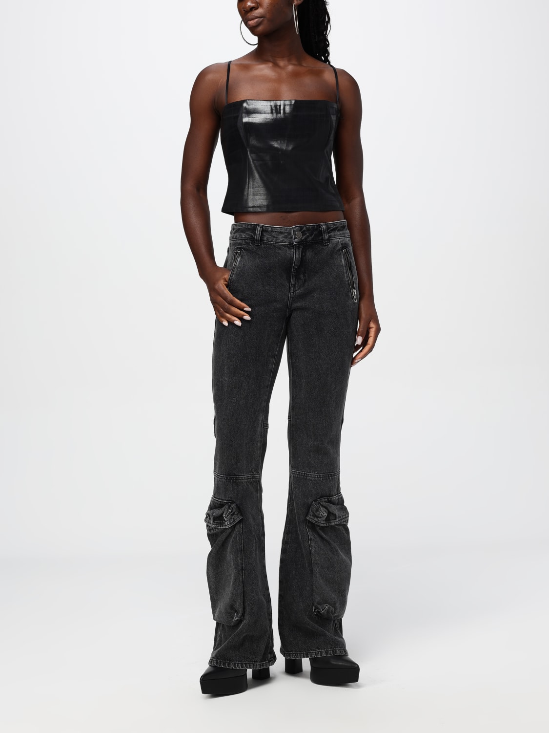 DIESEL JEANS: Jeans woman Diesel, Black - Img 2