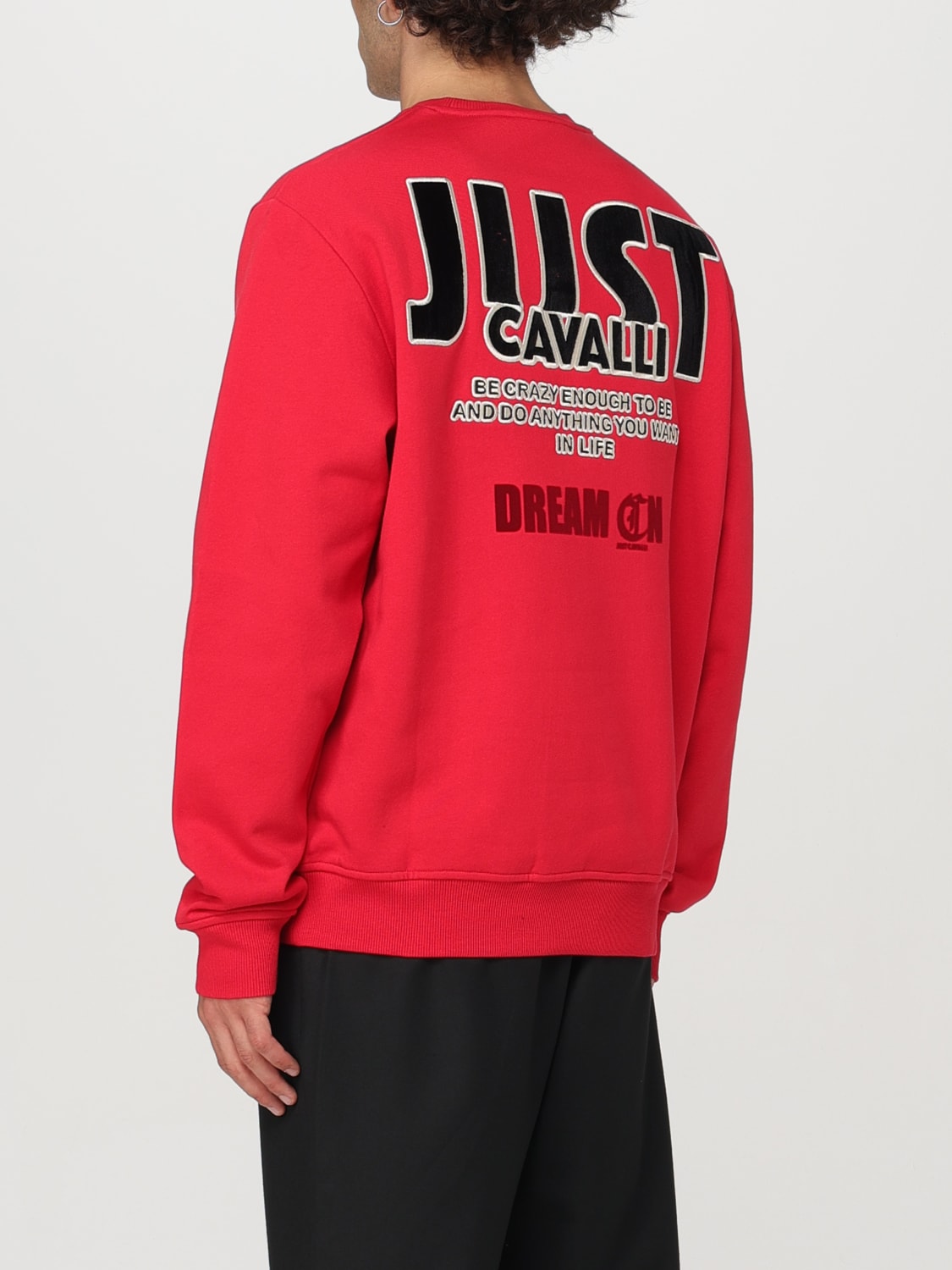 JUST CAVALLI FELPA: Felpa Just Cavalli in misto cotone , Rosso - Img 2