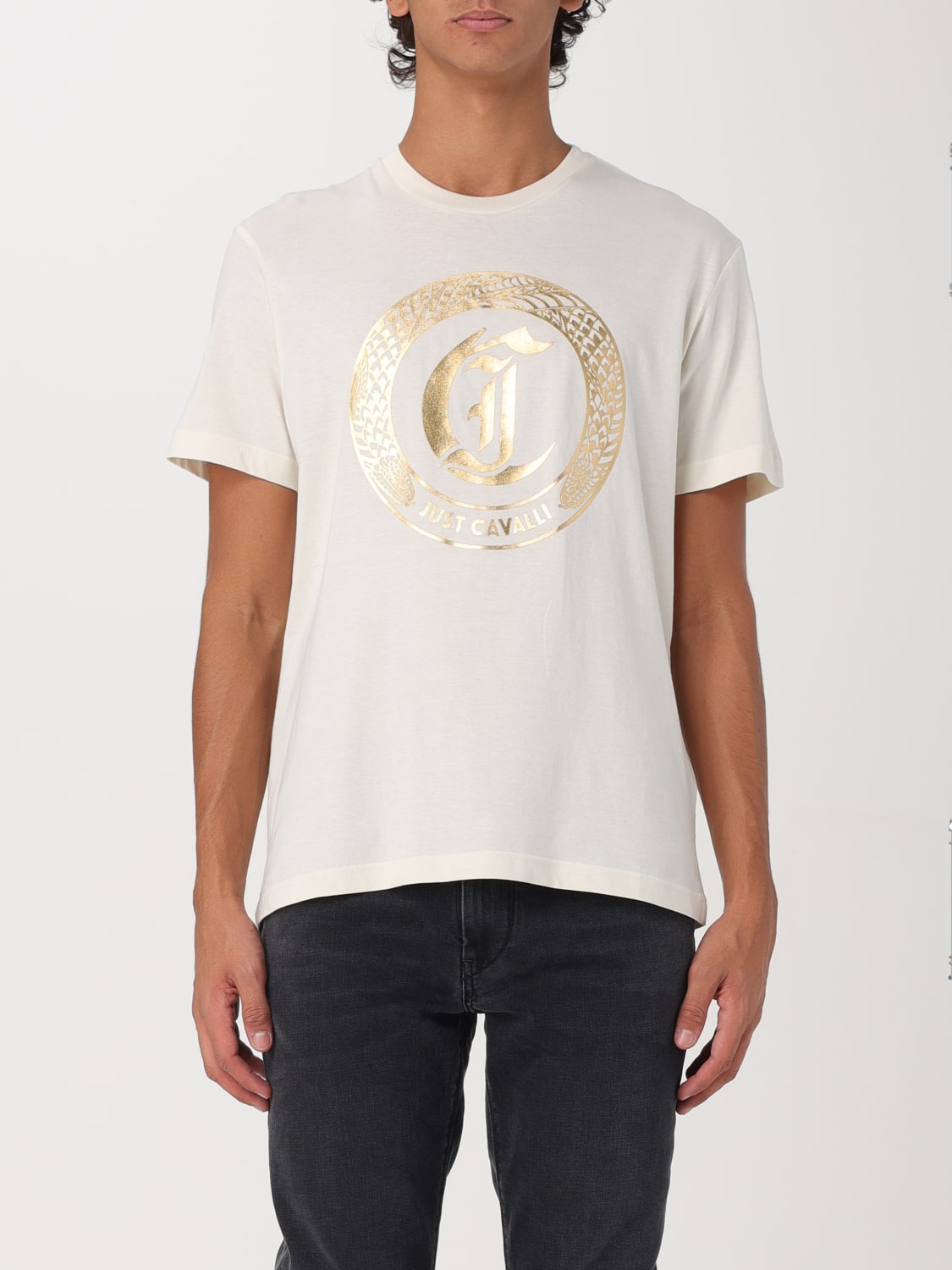 Giglio T-shirt Just Cavalli in cotone con stampa logo