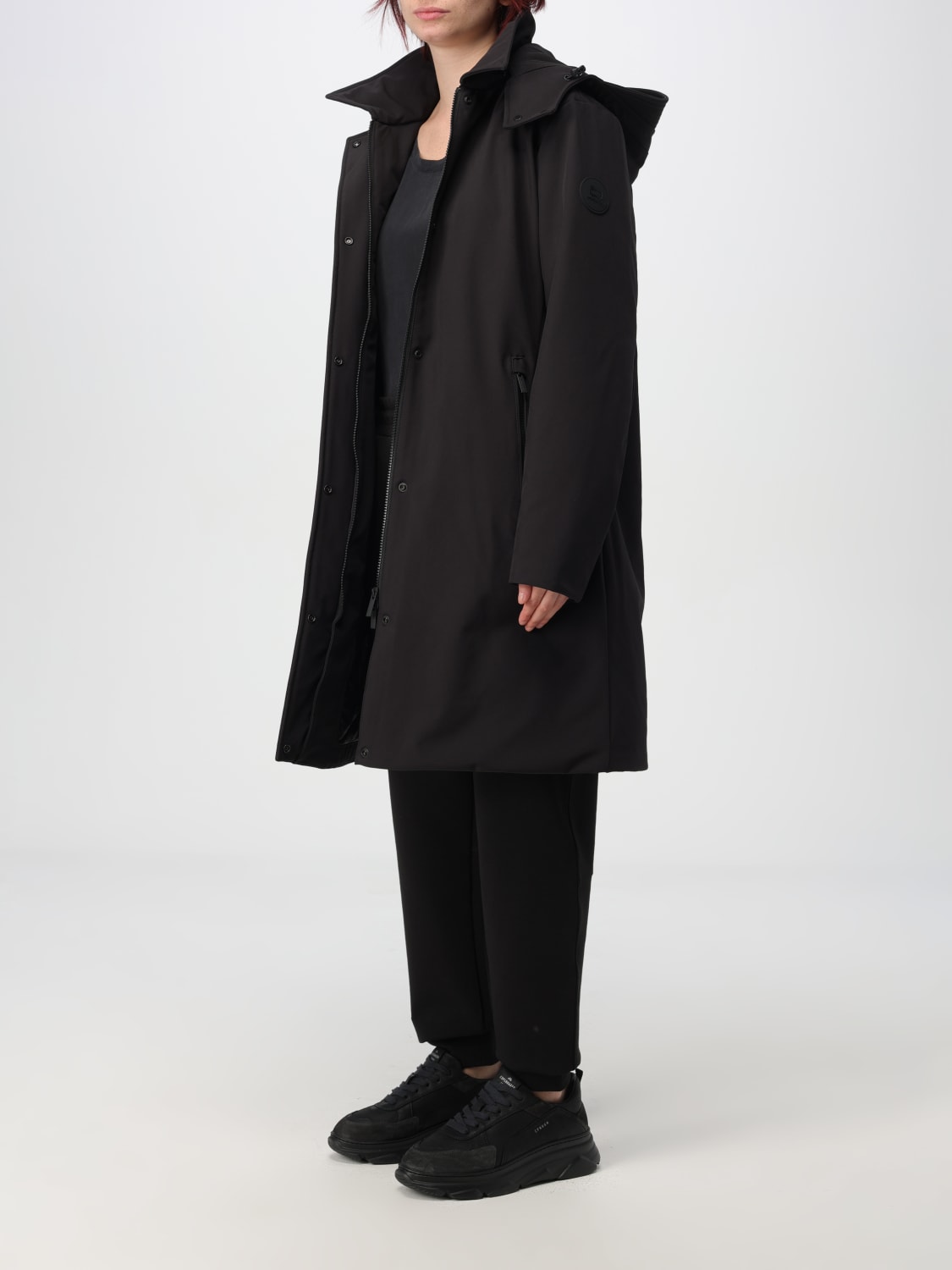 WOOLRICH TRENCH: Trench Woolrich in tessuto tecnico , Nero - Img 3