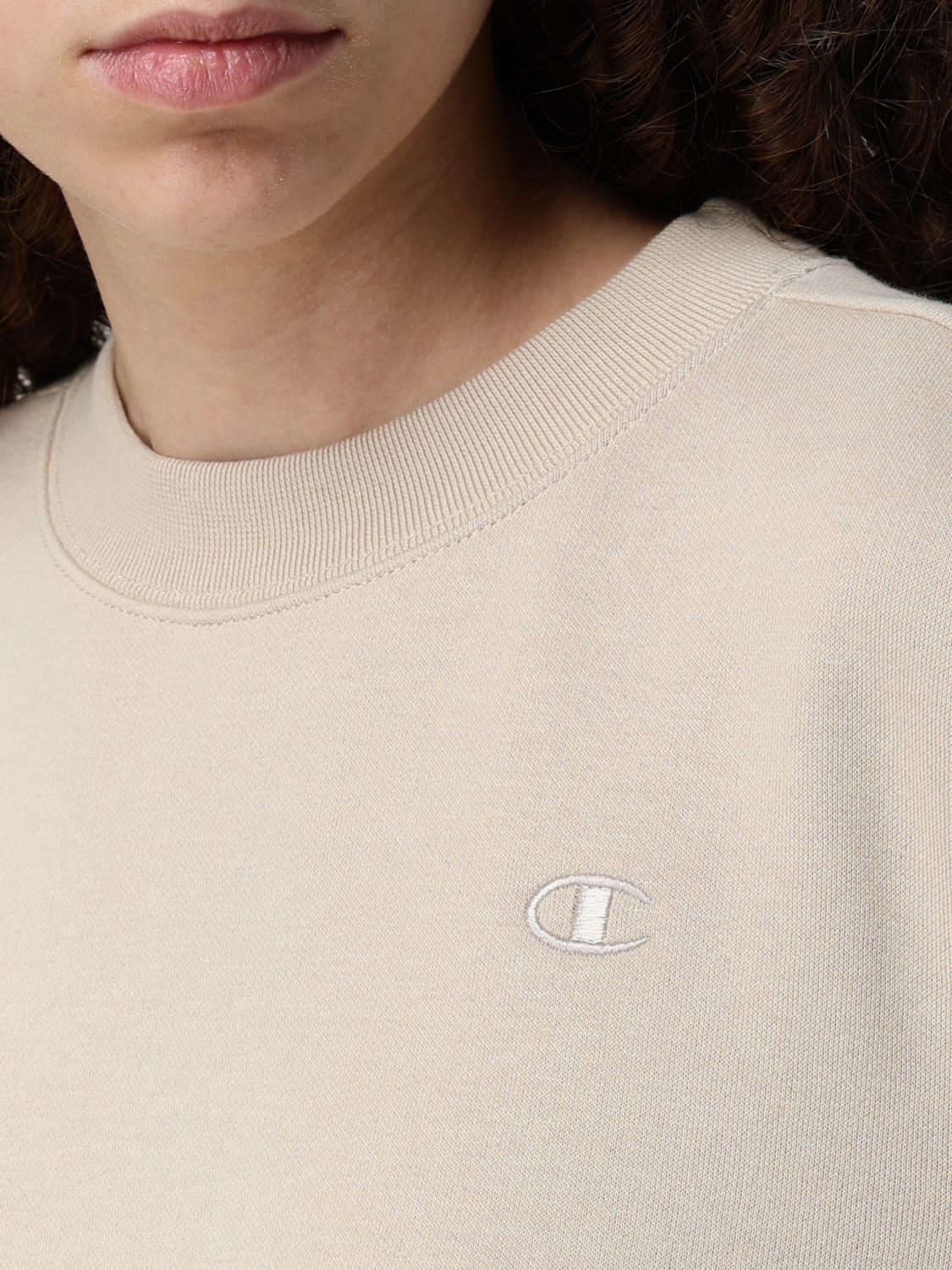 CHAMPION SWEATSHIRT: Sweatshirt woman Champion, Beige - Img 3