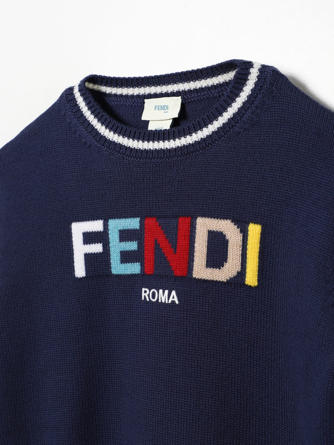 FENDI JERSEY: Jersey niños Fendi, Azul Oscuro - Img 3