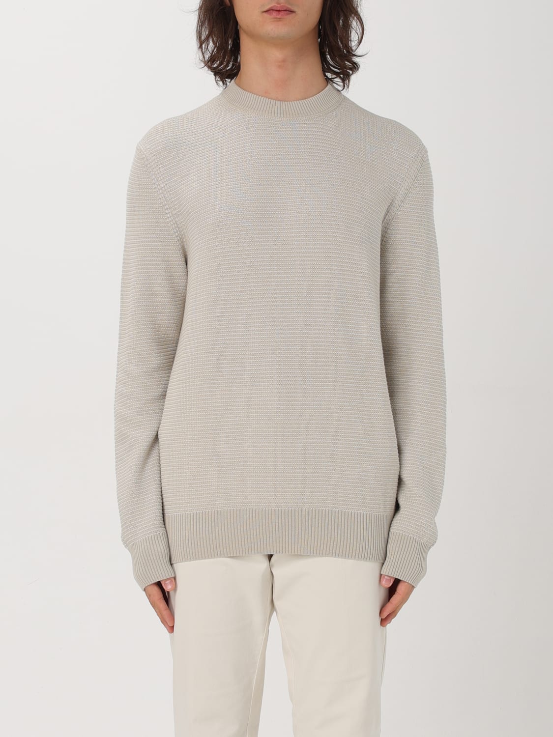 BOSS JERSEY: Jersey hombre Boss, Beige - Img 1