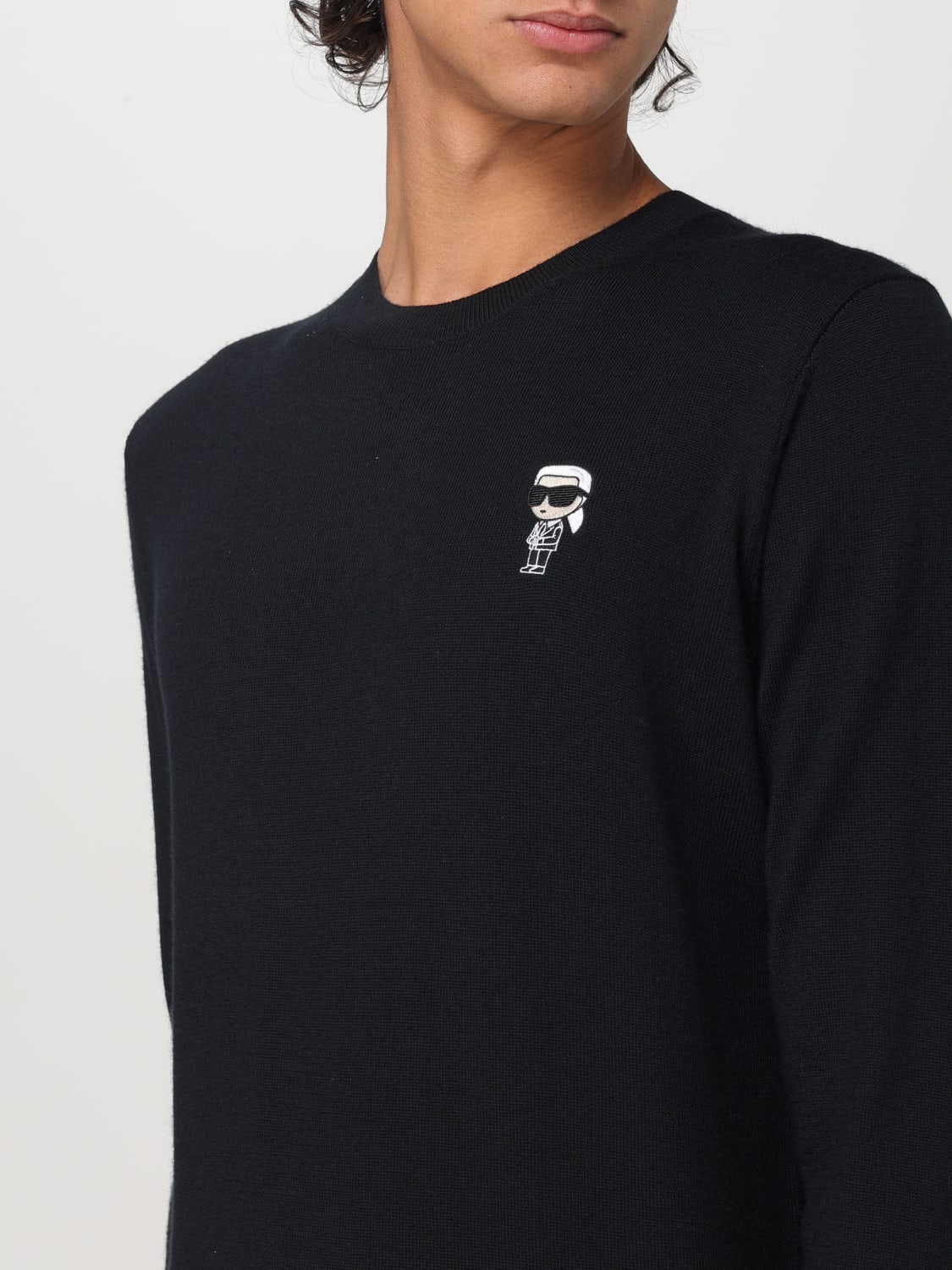 KARL LAGERFELD SWEATER: Sweater men Karl Lagerfeld, Black - Img 3