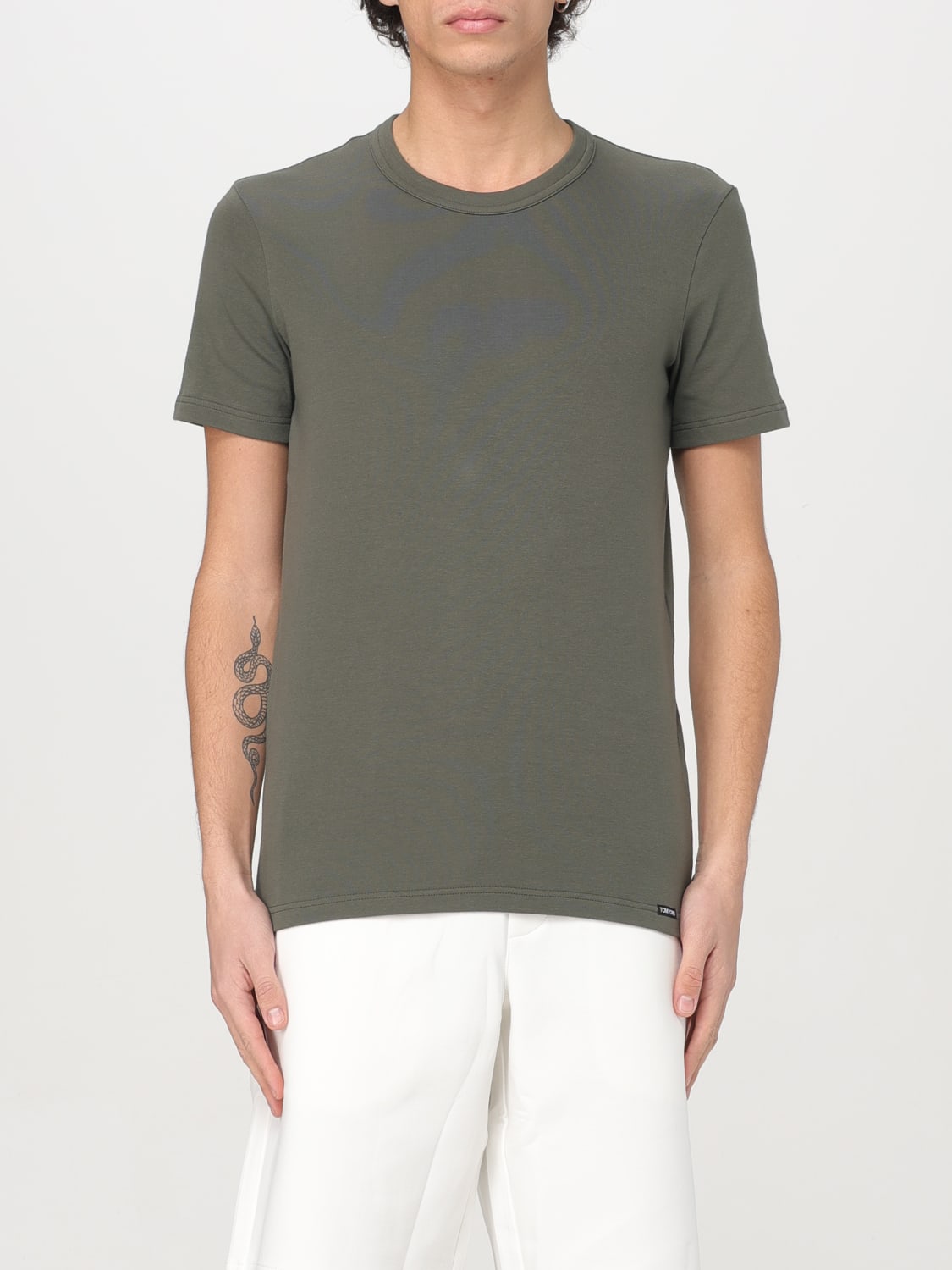 TOM FORD T-SHIRT: Underwear men Tom Ford, Green - Img 1