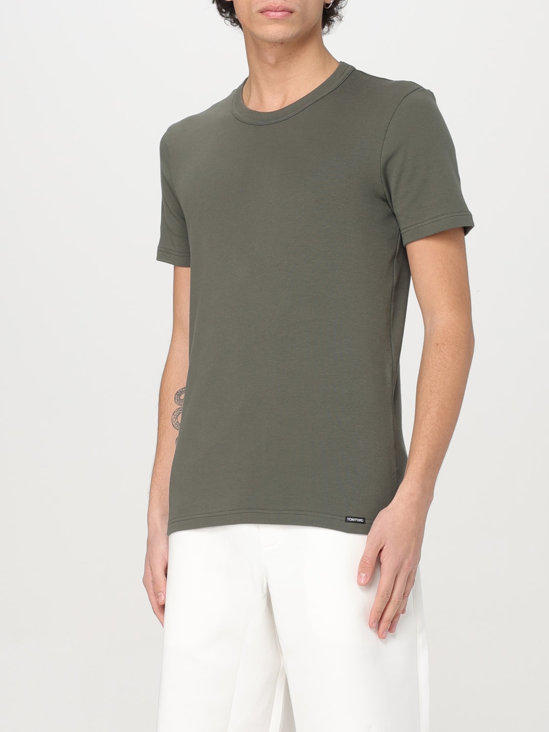 TOM FORD T-SHIRT: Underwear men Tom Ford, Green - Img 3