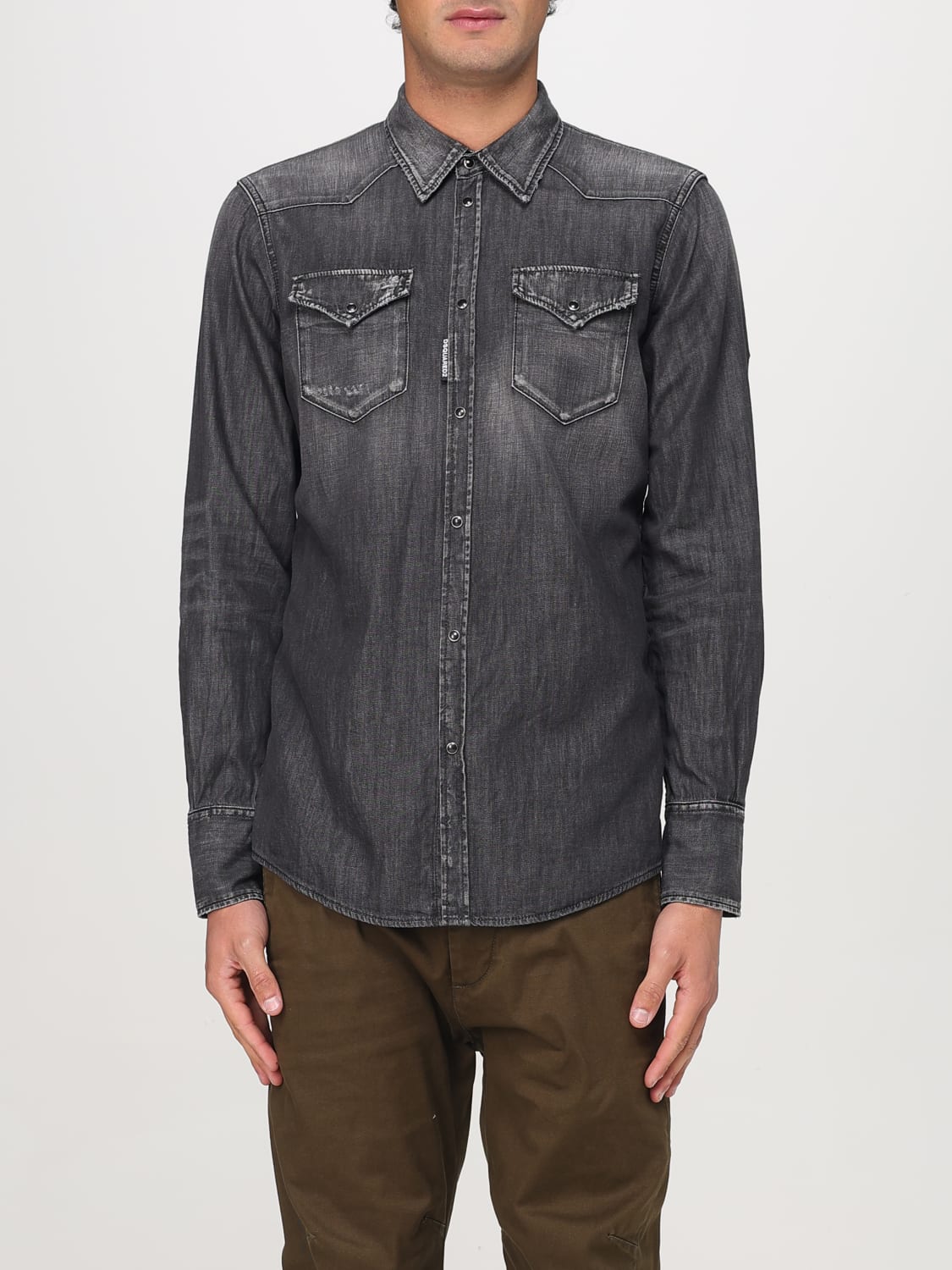 DSQUARED2 SHIRT: Shirt men Dsquared2, Black - Img 1