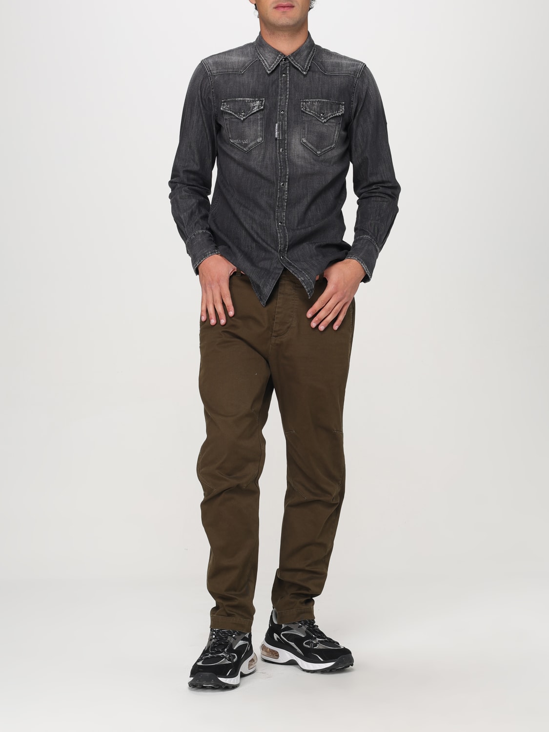 DSQUARED2 SHIRT: Shirt men Dsquared2, Black - Img 2