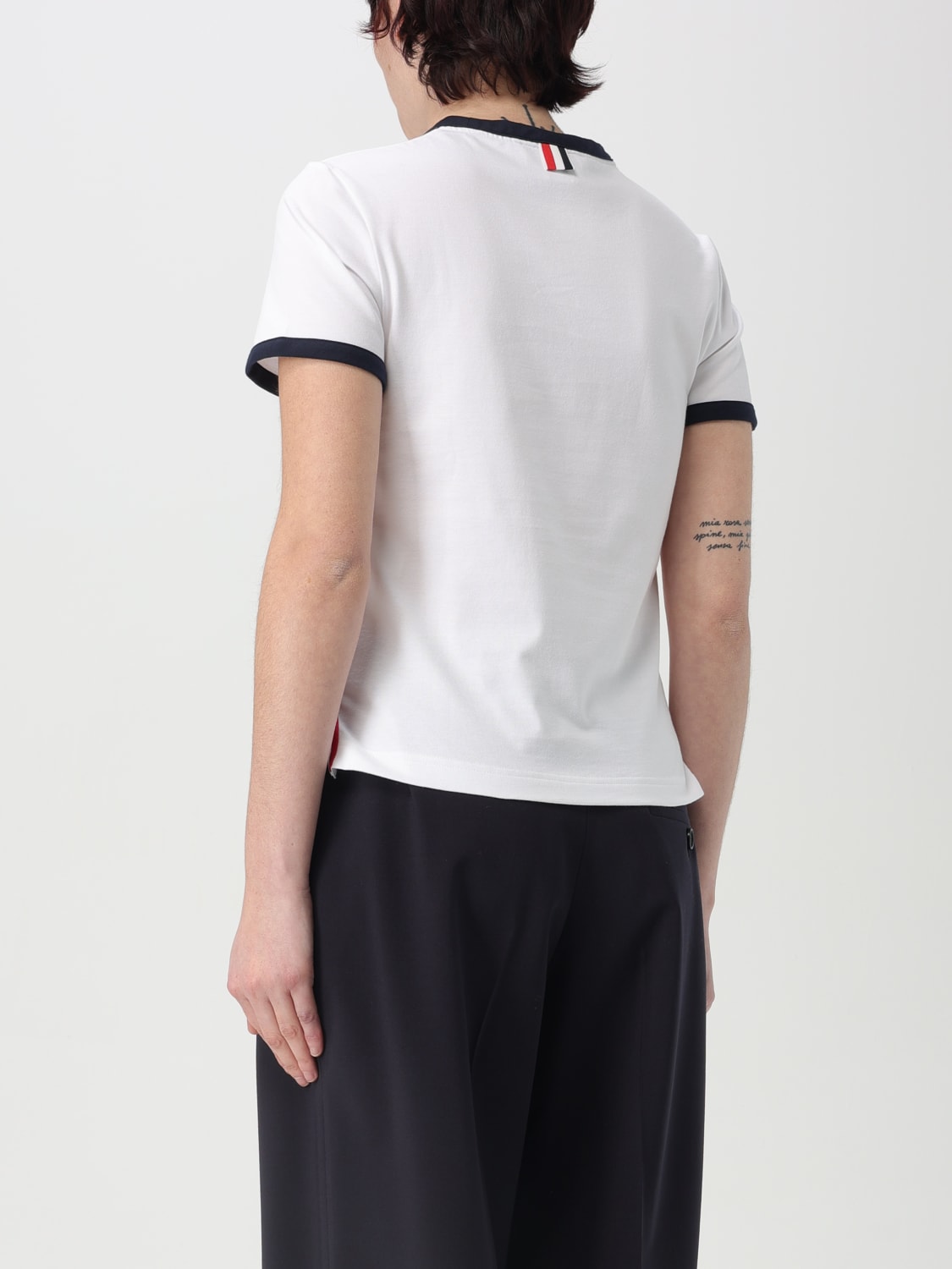 THOM BROWNE レディース 半袖Tシャツ FJS075A 00042 100 楽天市場】【3%オフクーポン配布中】 THOM BROWNE トムブラウン