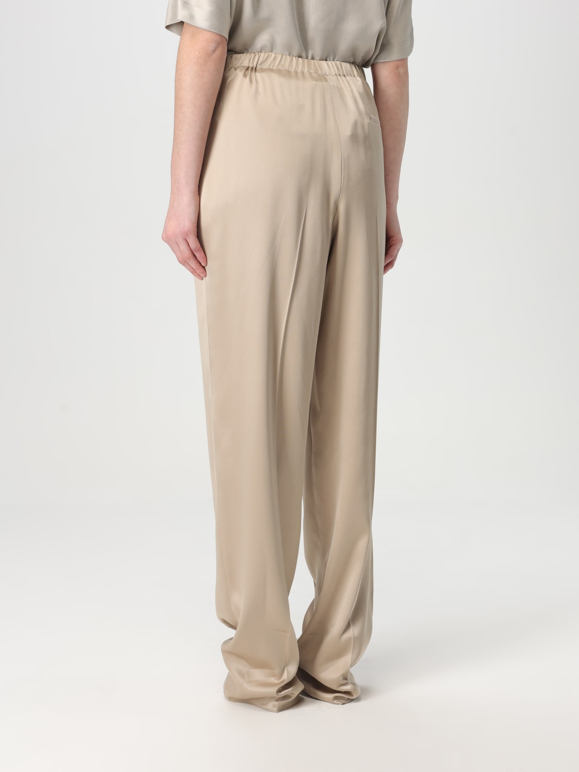 パンツ GIORGIO ARMANI Woman Pants Beige GW000643TE10101 U8048 Oversize silk trouser GIORGIO ARMANI - Nugnes1920
