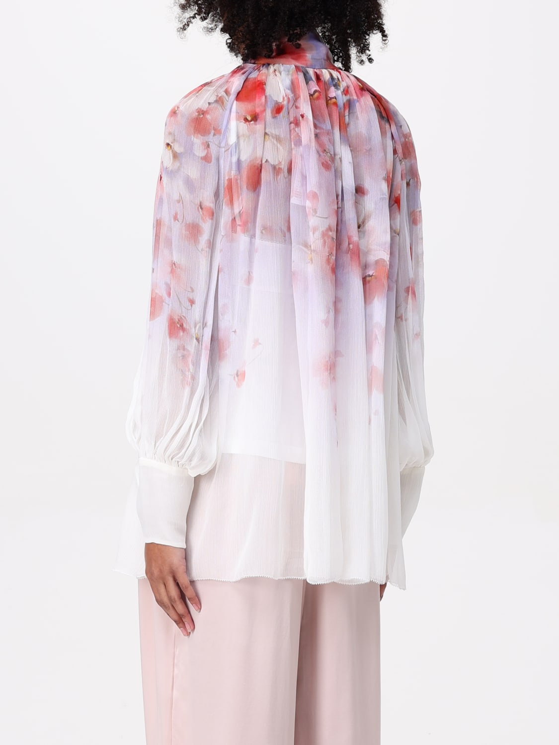 ZIMMERMANN TOP: Camicia Zimmermann in viscosa stampata , Rosa - Img 3