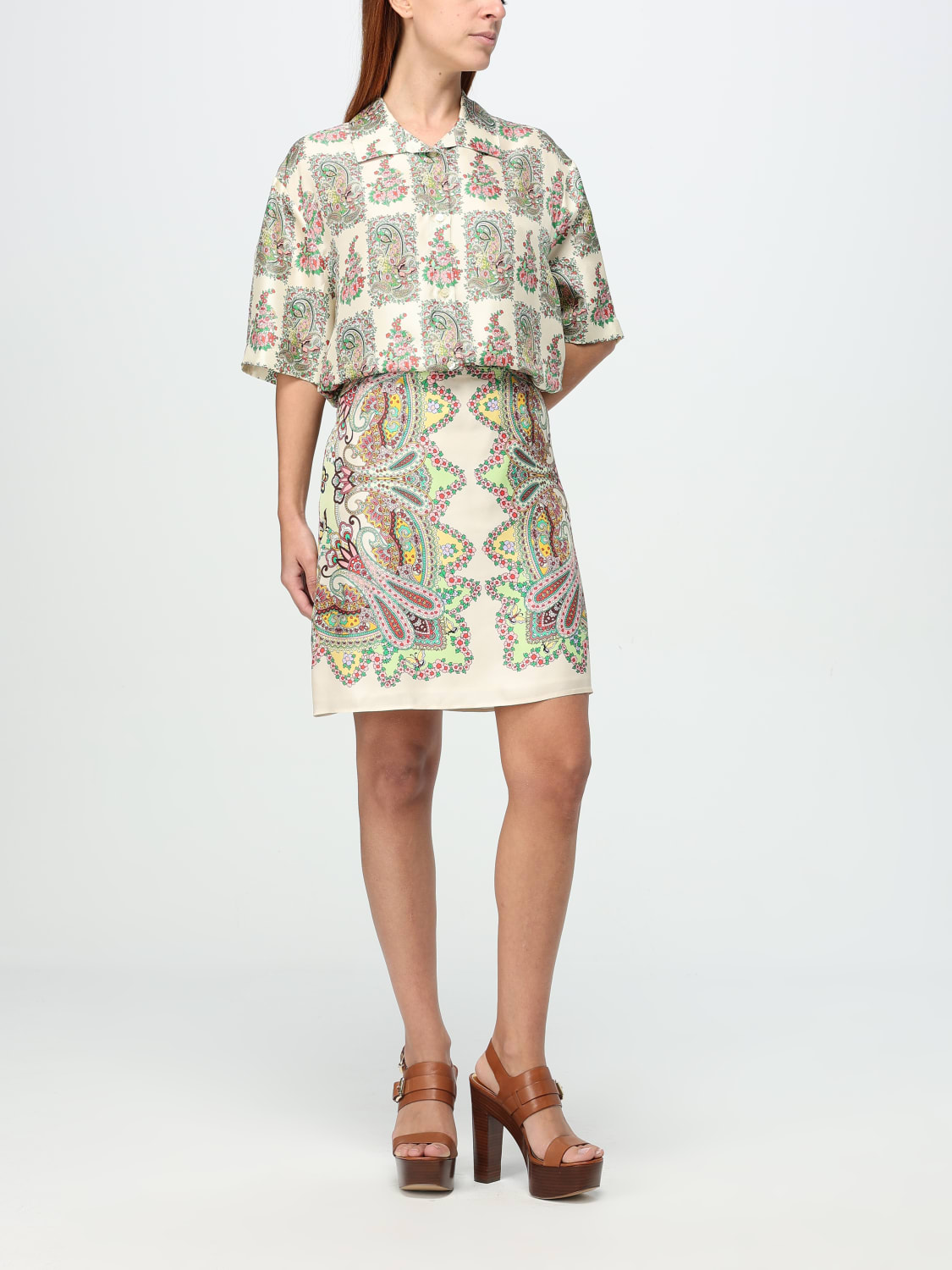 スカート ETRO Woman Skirt White WRFA0098AK766 X0806 ETRO: Skirt woman - White | Etro skirt WRFA0098AK766 online