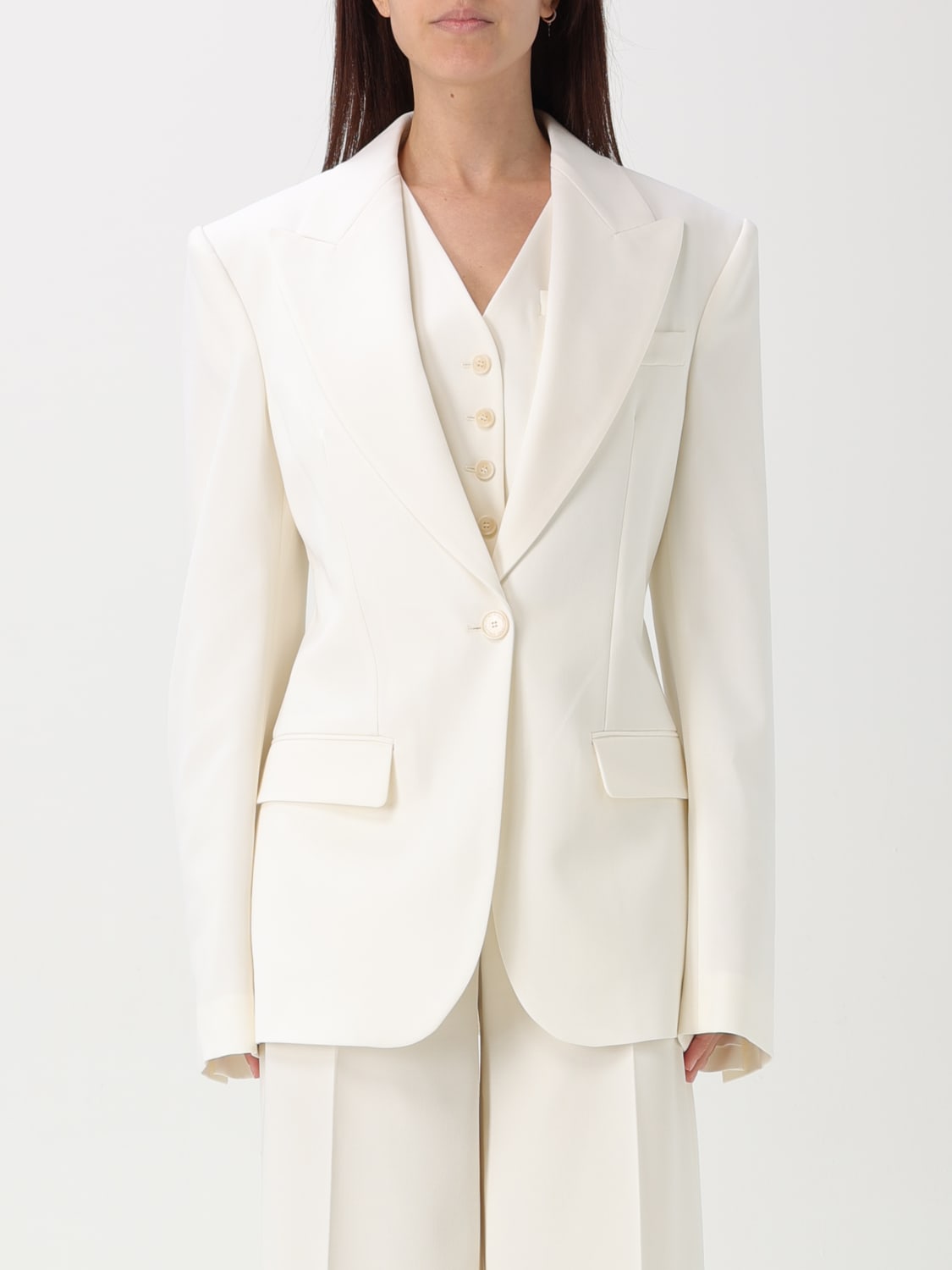STELLA MCCARTNEY BLAZER: Stella McCartney single-breasted wool blazer, Beige - Img 1