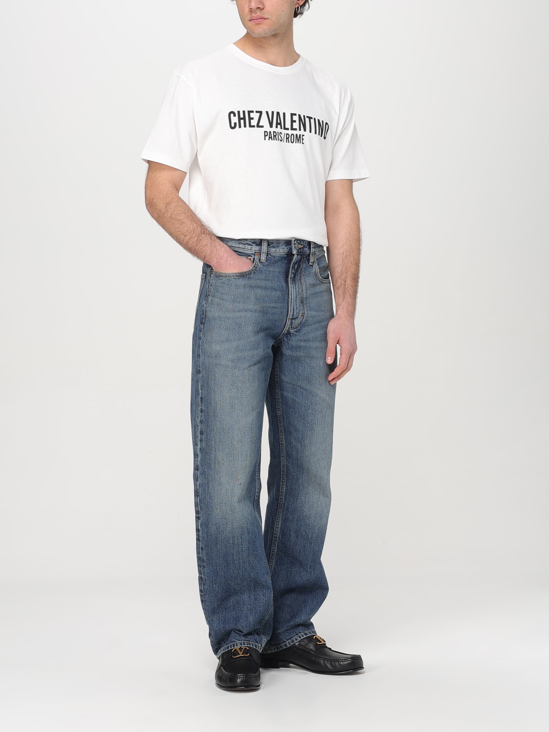 VALENTINO JEANS: Jeans men Valentino, Denim - Img 2