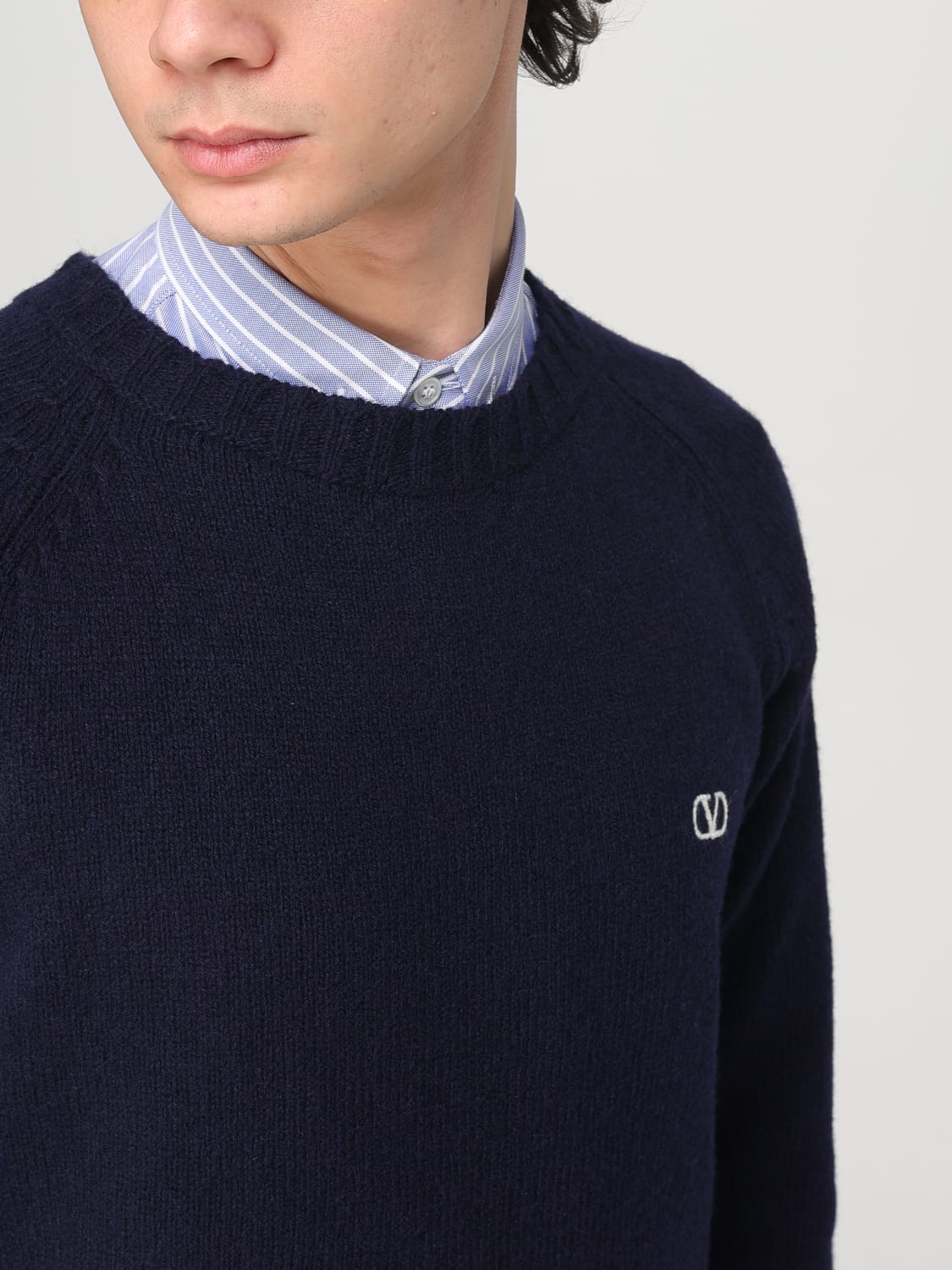 VALENTINO СВИТЕР: Свитер Мужское Valentino, Синий - Img 5