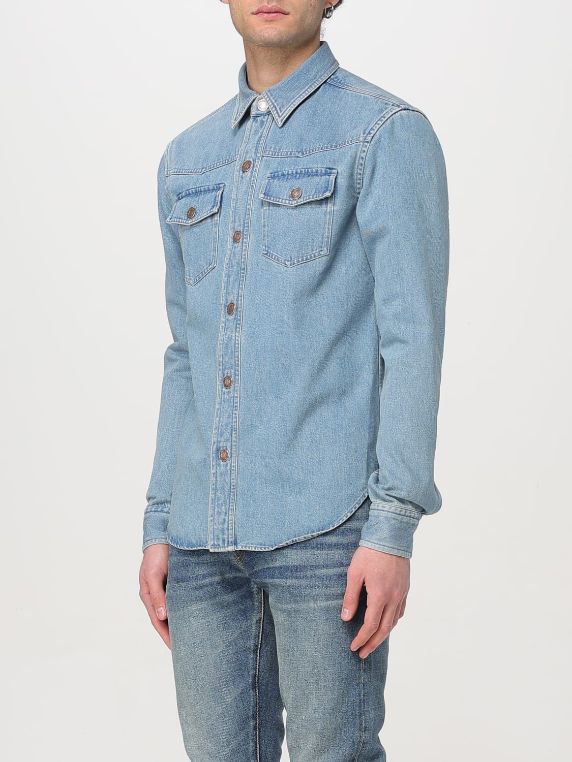 TOM FORD シャツ: シャツ メンズ Tom Ford, ブルー - Img 4