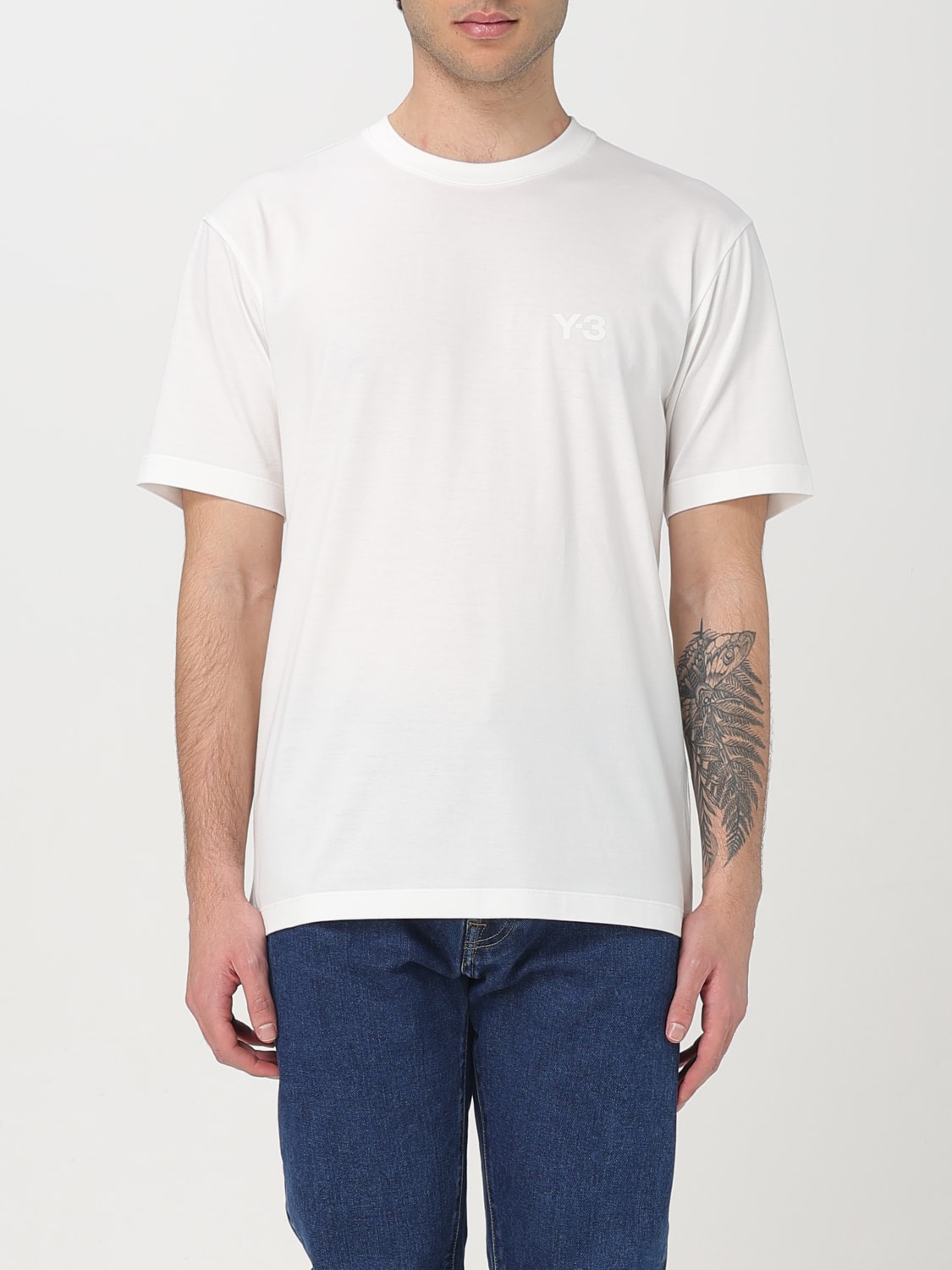 Tシャツ・カットソー Y-3 Men T-shirt White JD9829 WHITE adidas Y-3 Regular Short Sleeve Tee - White | Free Shipping