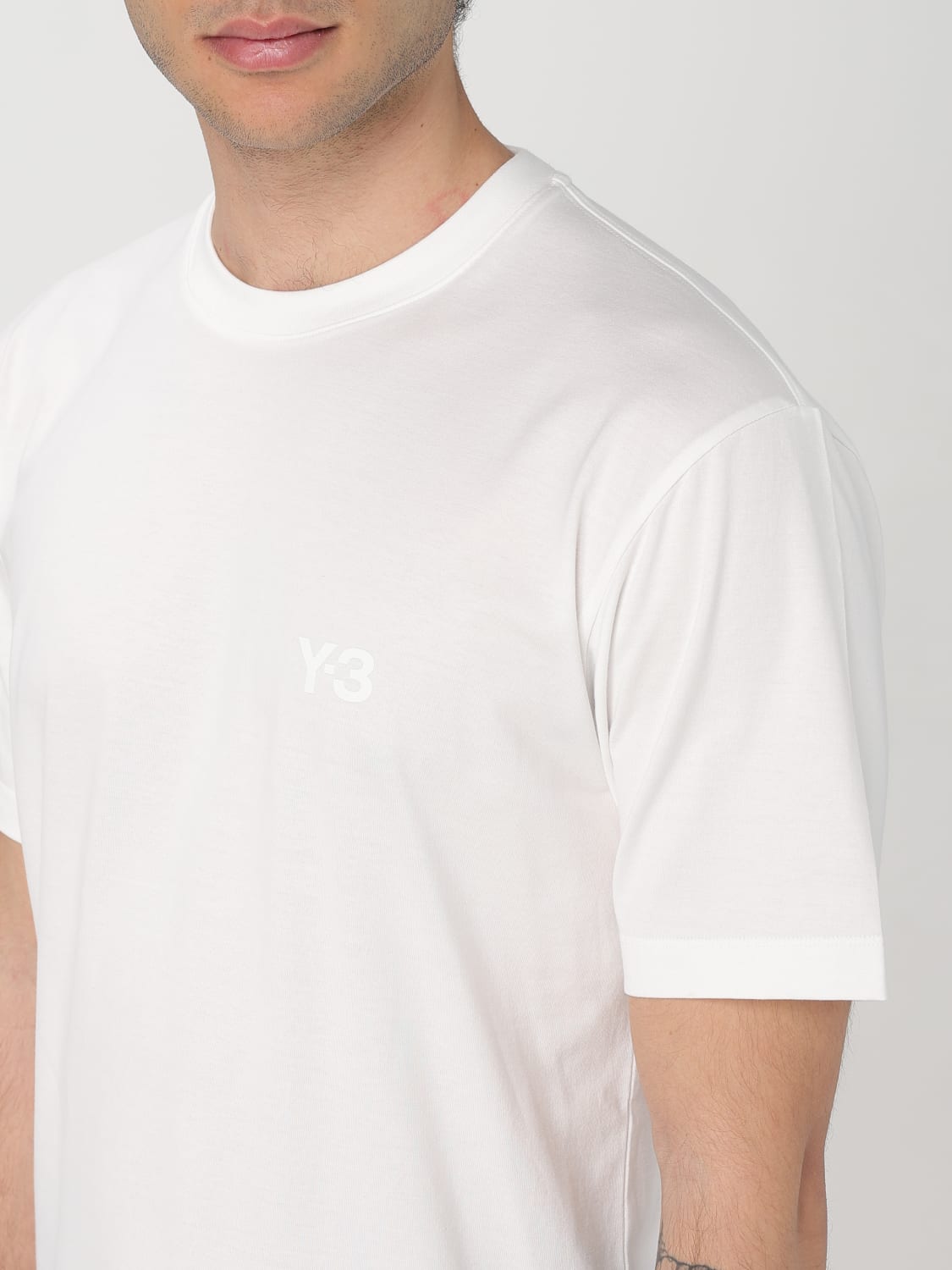 Tシャツ・カットソー Y-3 Men T-shirt White JD9829 WHITE adidas Y-3 Regular Short Sleeve Tee - White | Free Shipping