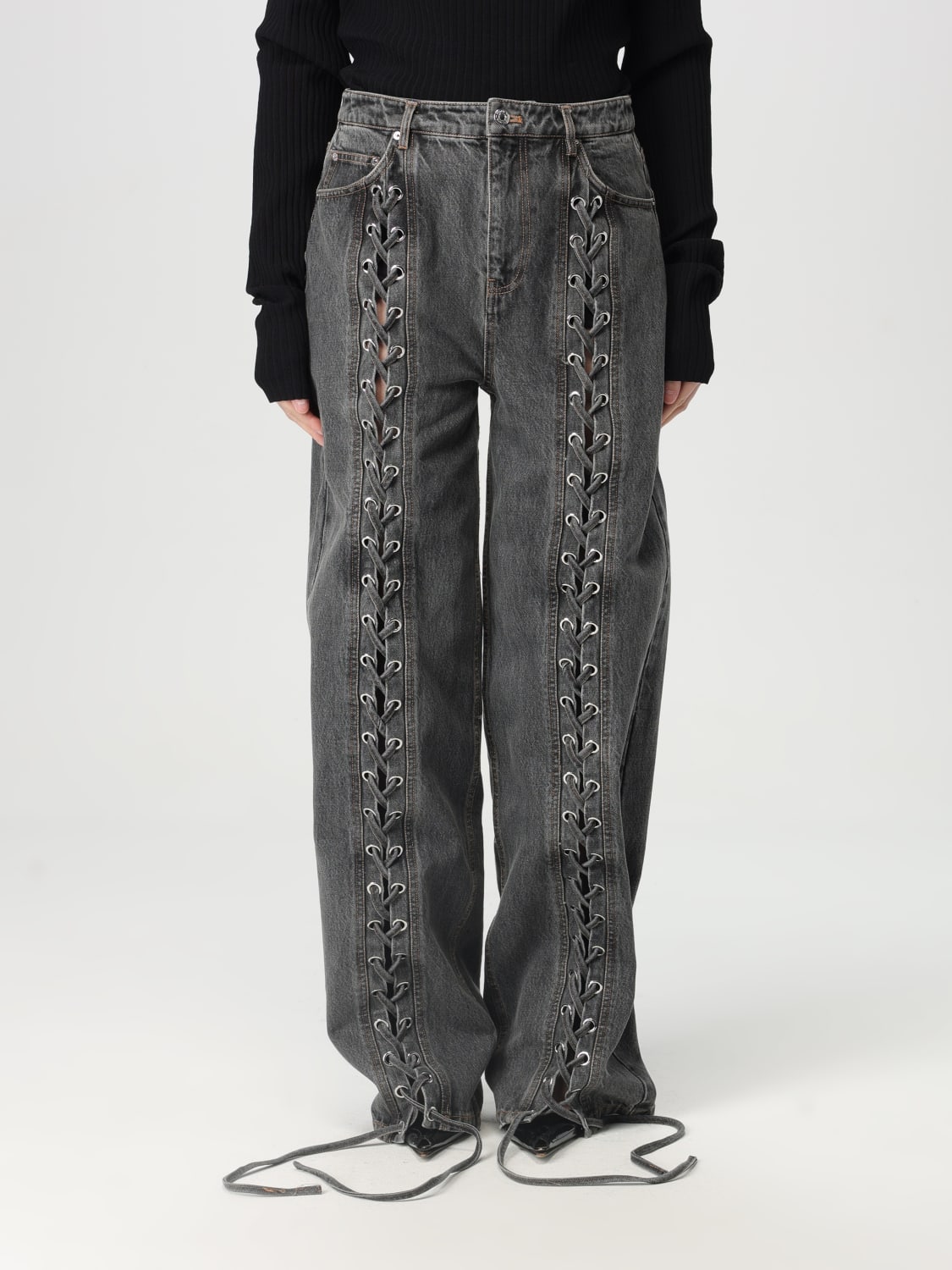 デニム・ジーパン ROTATE Woman Jeans Black 113887 100 ROTATE: Jeans woman - Black | Rotate jeans 113887 online at